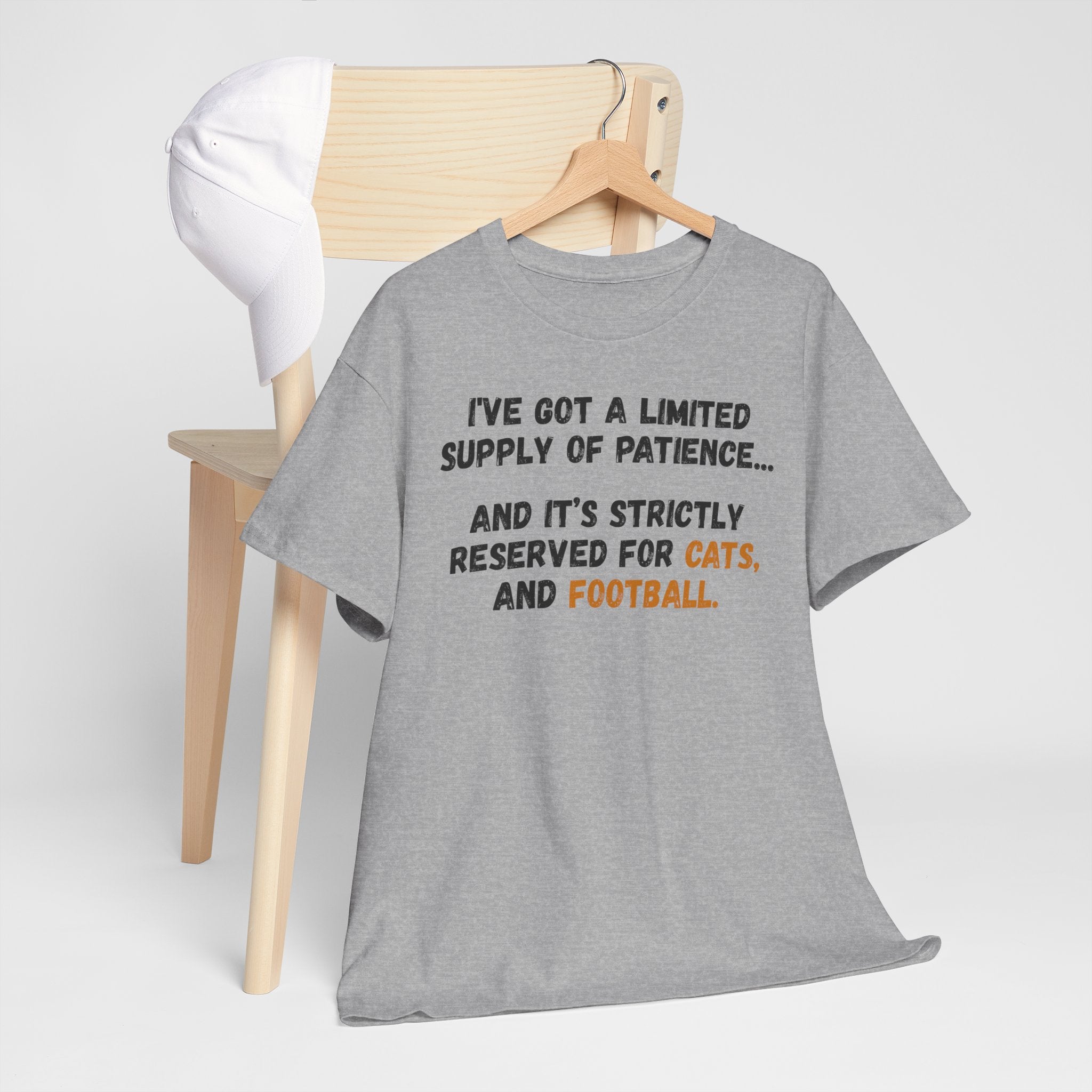 Patience Reserved For Cats and Football T-Shirt