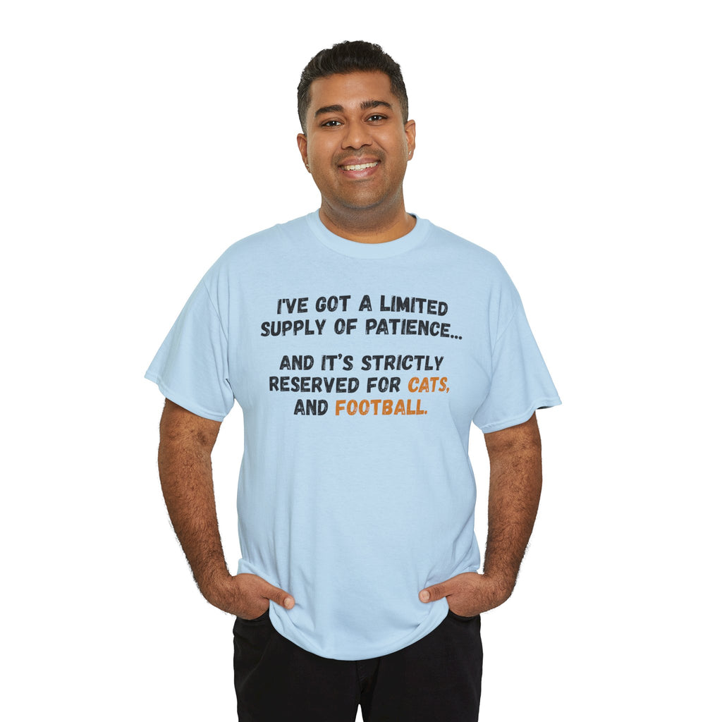 Patience Reserved For Cats and Football T-Shirt
