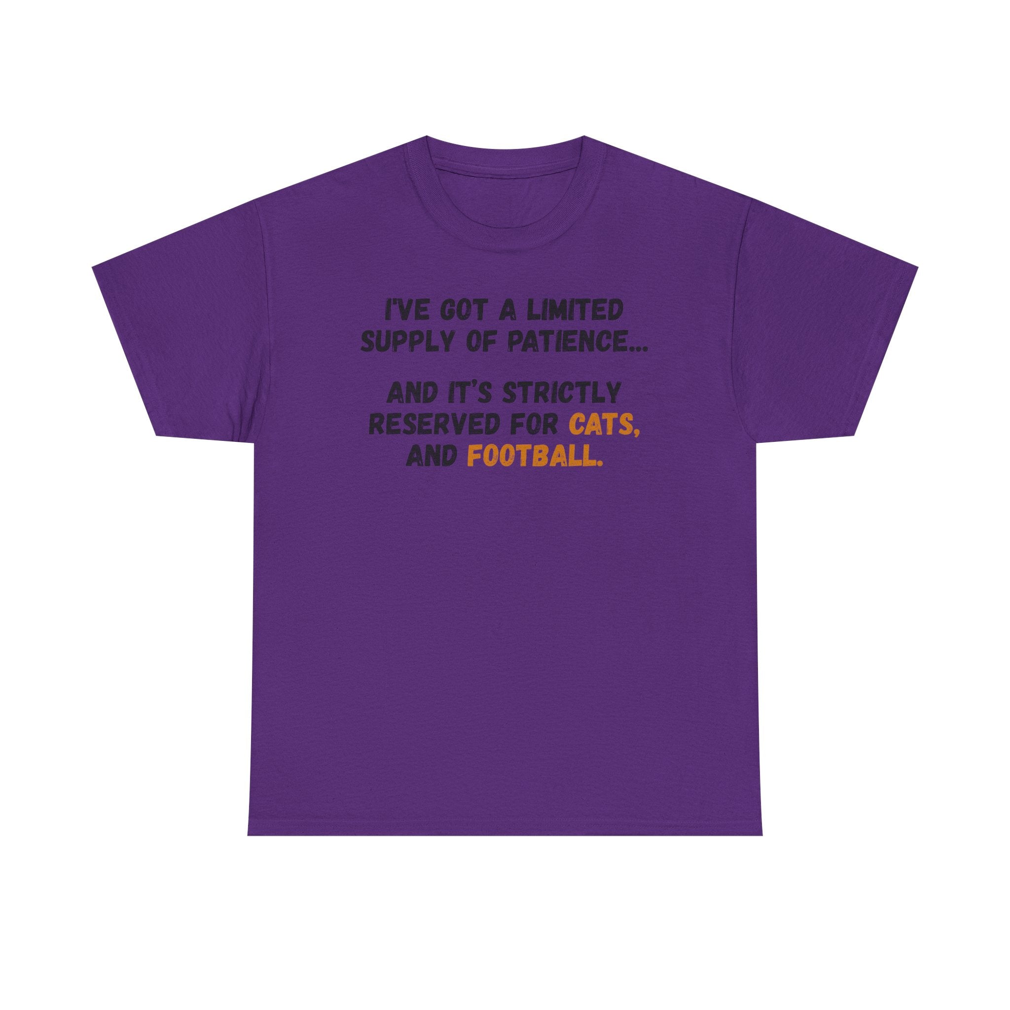 Patience Reserved For Cats and Football T-Shirt