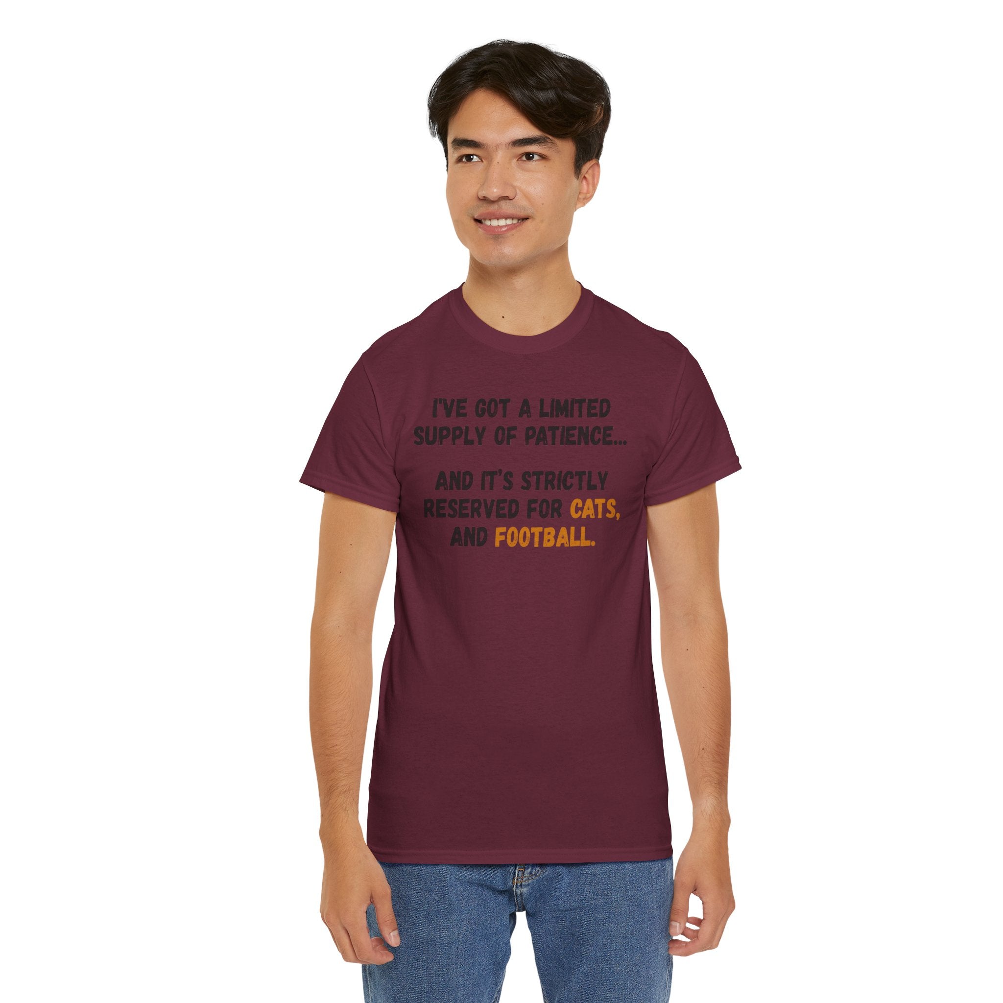 Patience Reserved For Cats and Football T-Shirt