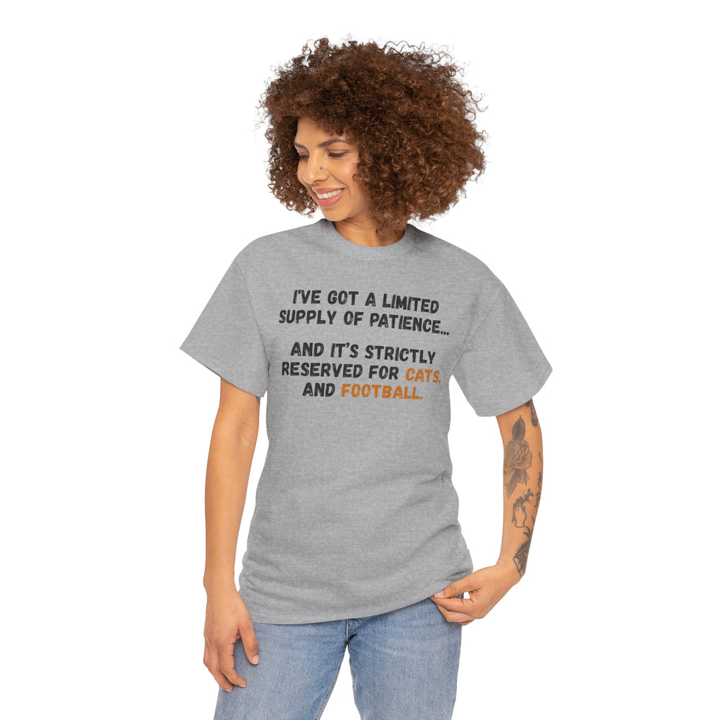 Patience Reserved For Cats and Football T-Shirt