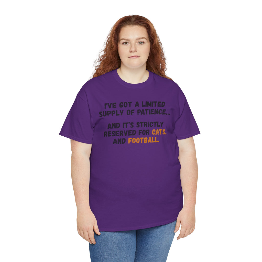Patience Reserved For Cats and Football T-Shirt