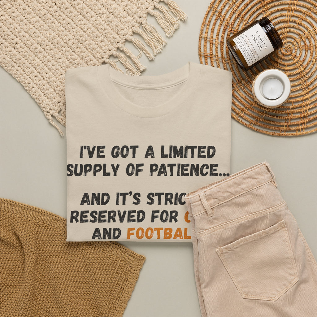 Patience Reserved For Cats and Football T-Shirt