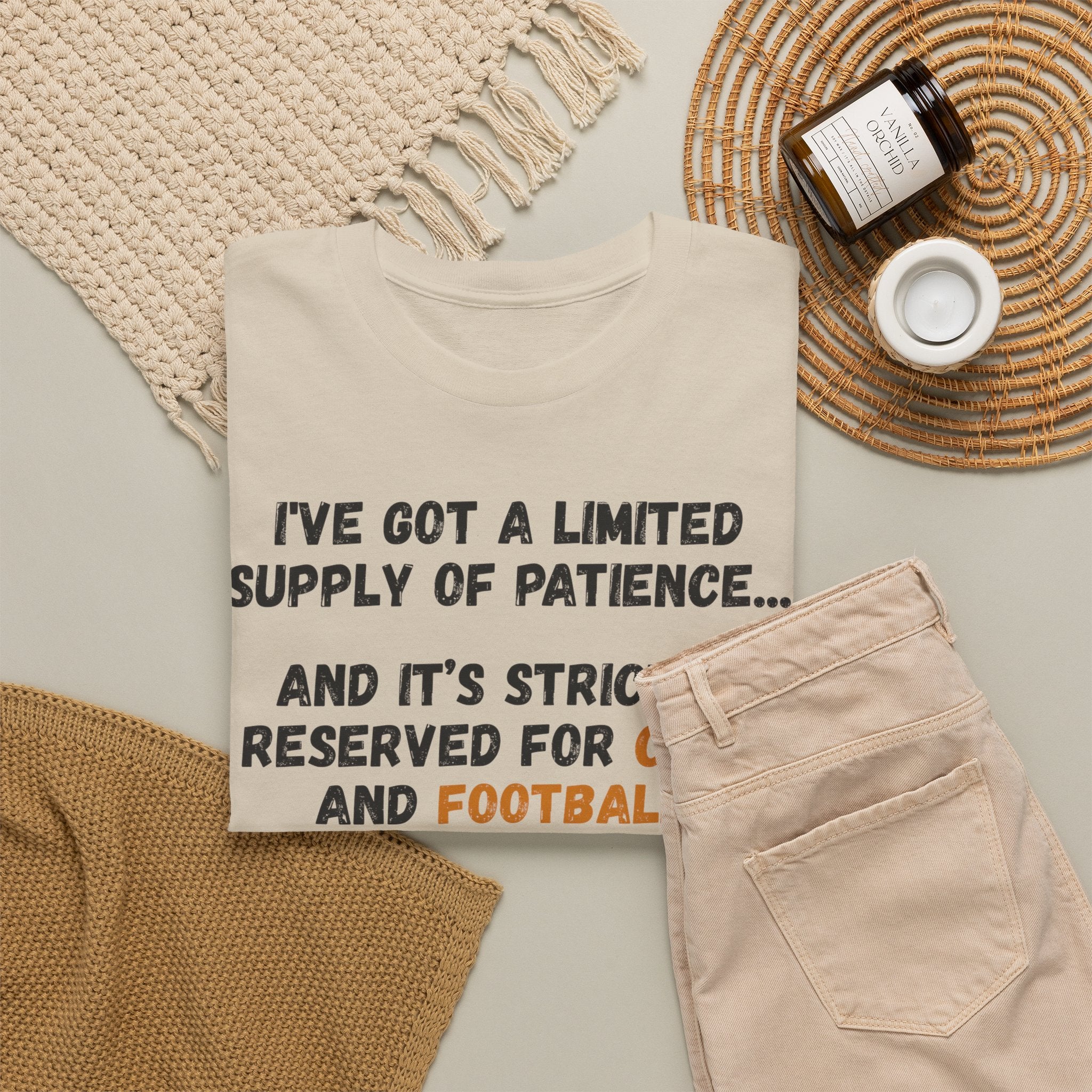 Patience Reserved For Cats and Football T-Shirt
