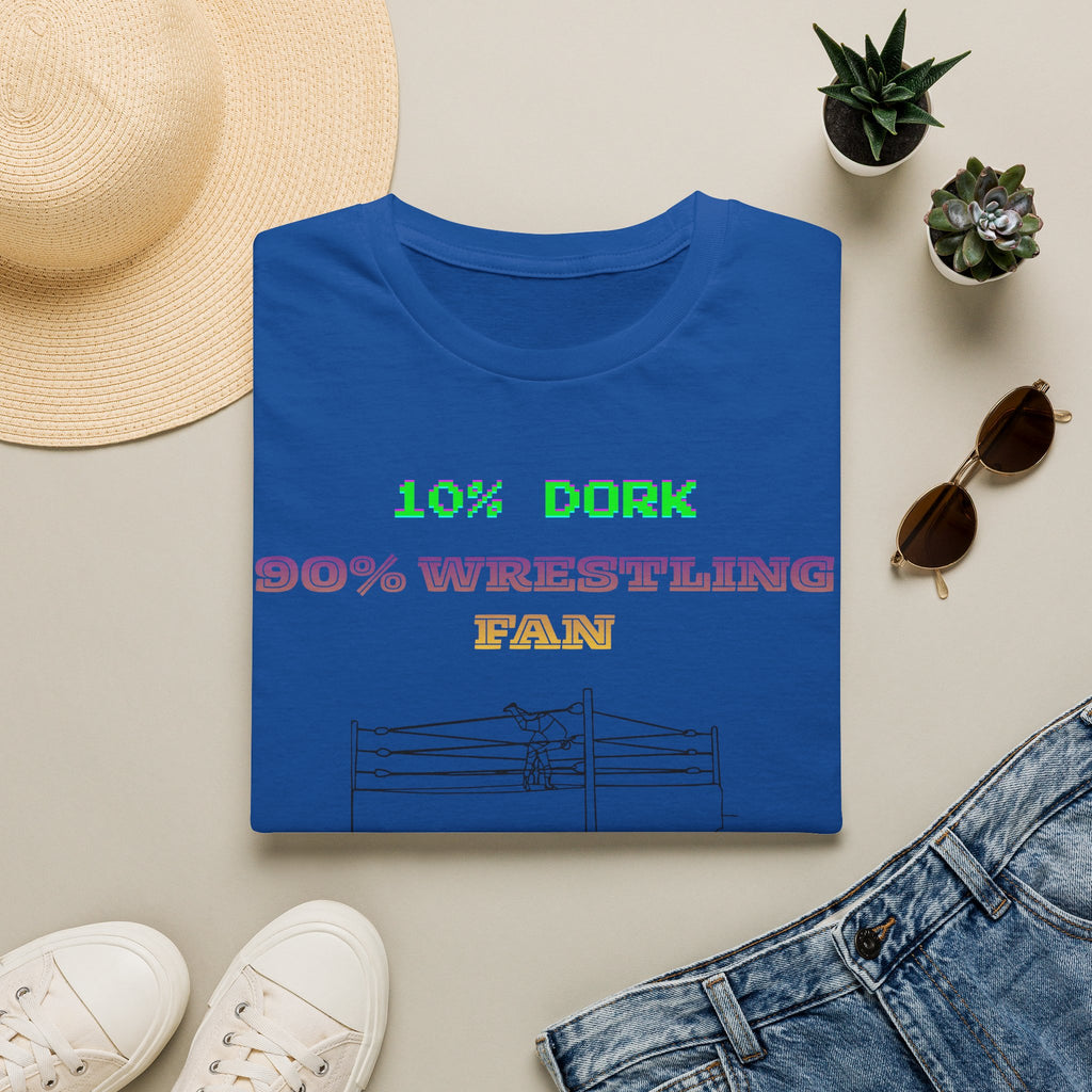 Wrestling Fan T-Shirt — "10% Dork 90% Wrestling Fan" Retro Ring Design