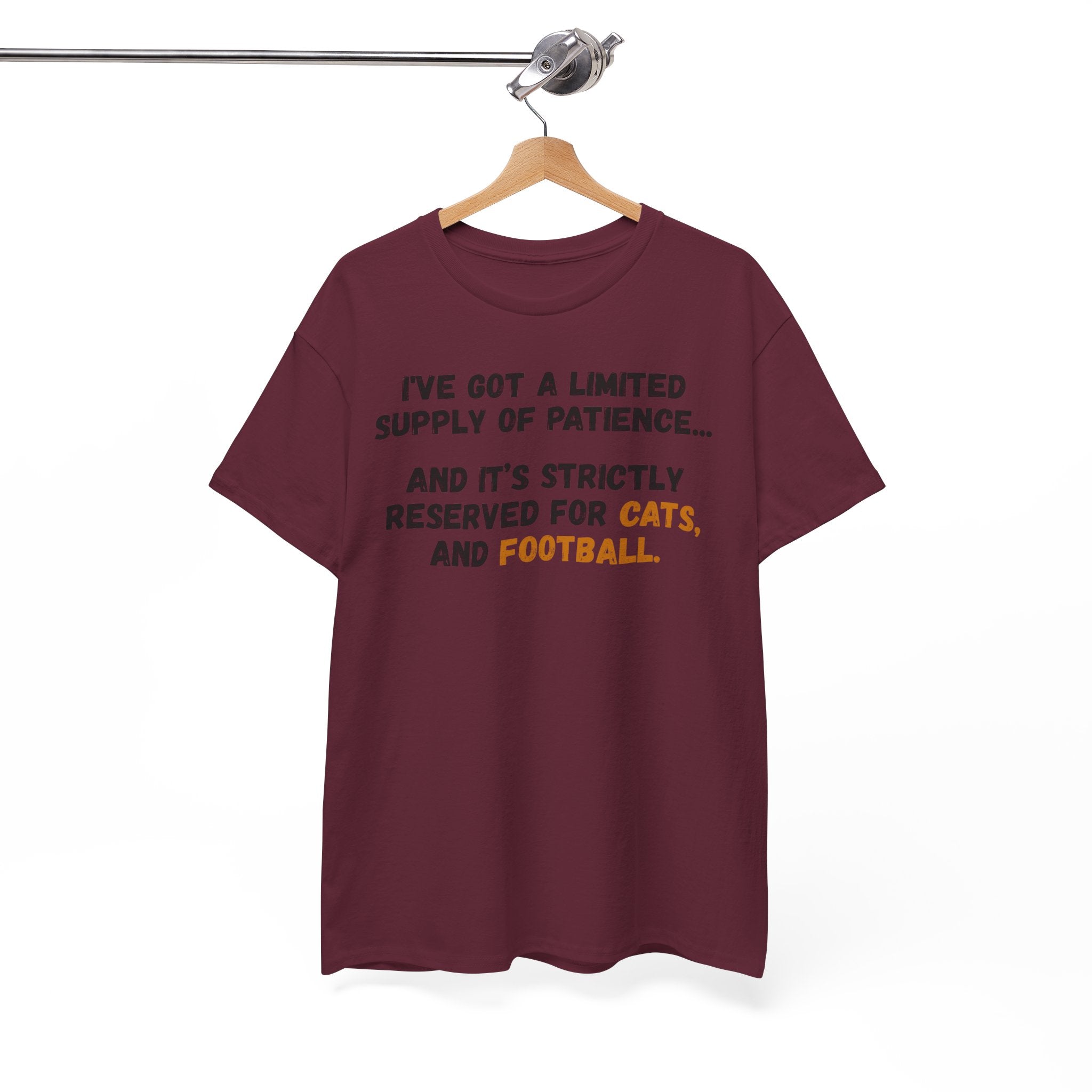 Patience Reserved For Cats and Football T-Shirt
