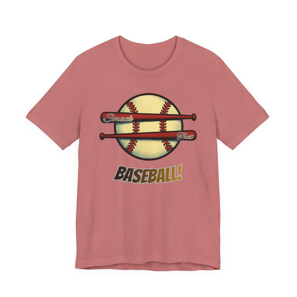 Smack That Baseball Retro Baseball Tee — Bats Graphic Shirt
