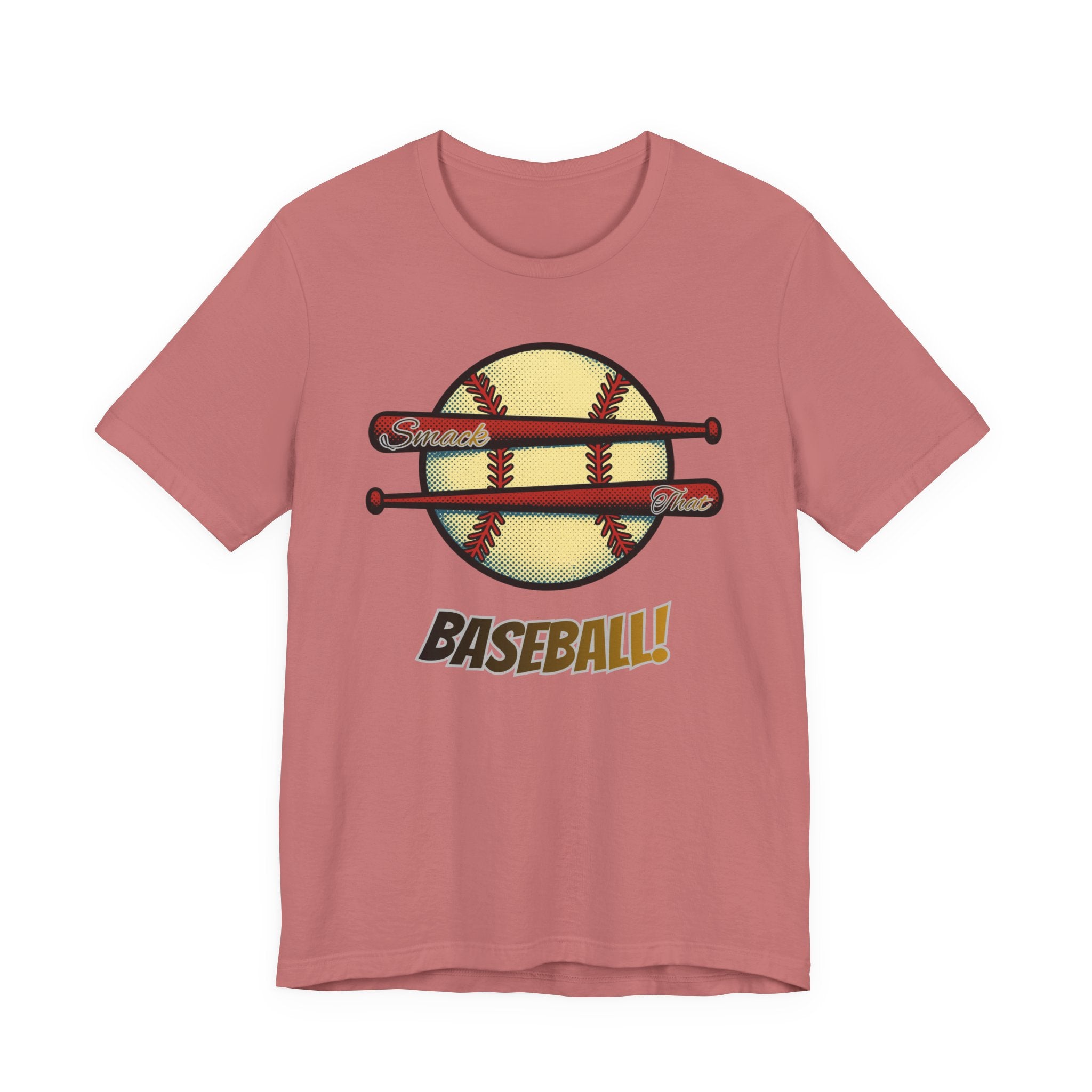 Smack That Baseball Retro Baseball Tee — Bats Graphic Shirt