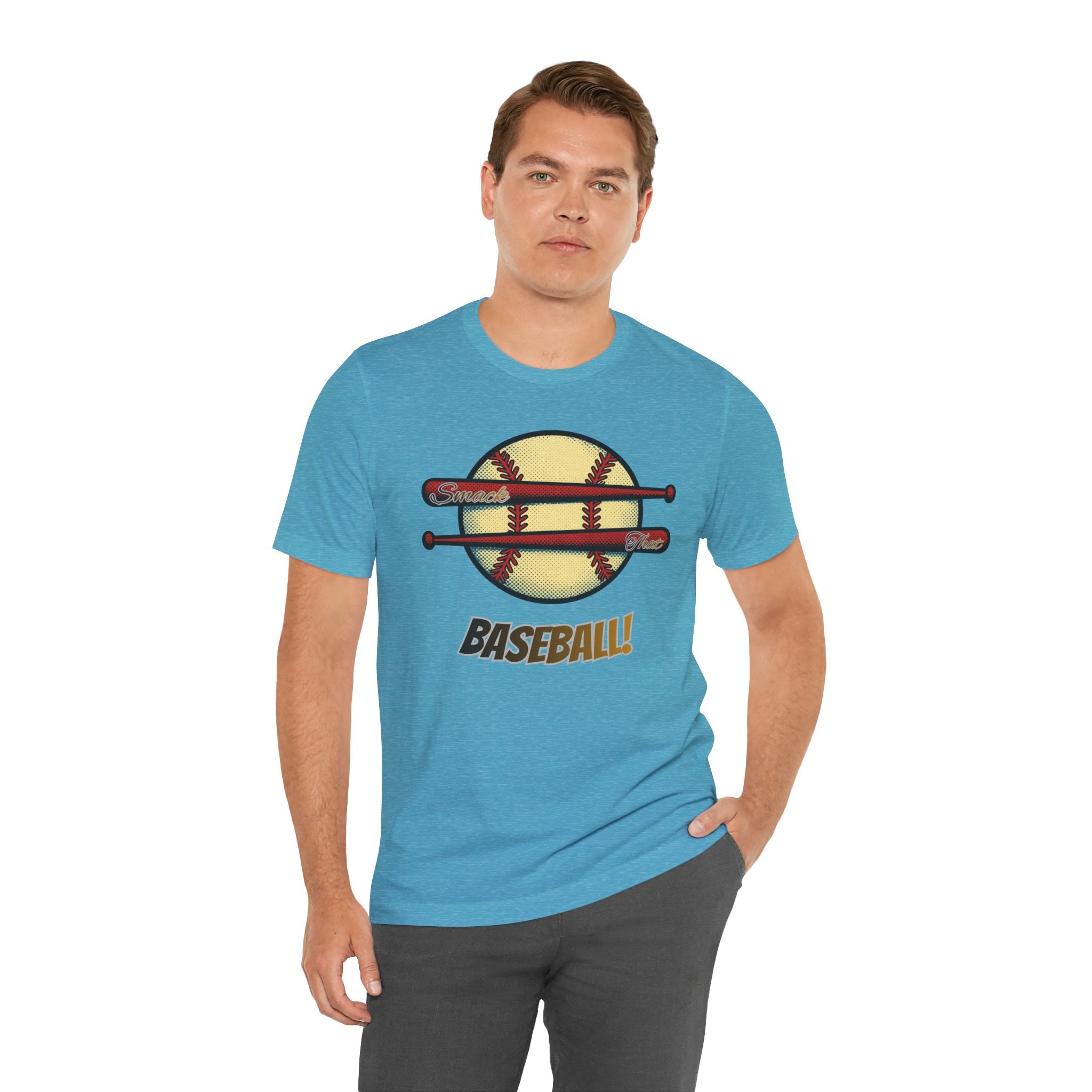 Smack That Baseball Retro Baseball Tee — Bats Graphic Shirt