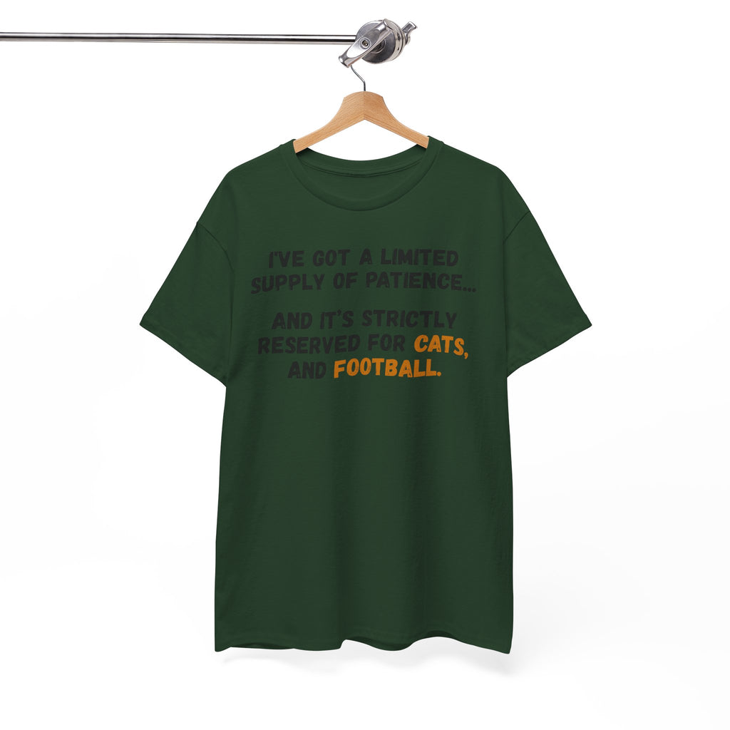 Patience Reserved For Cats and Football T-Shirt