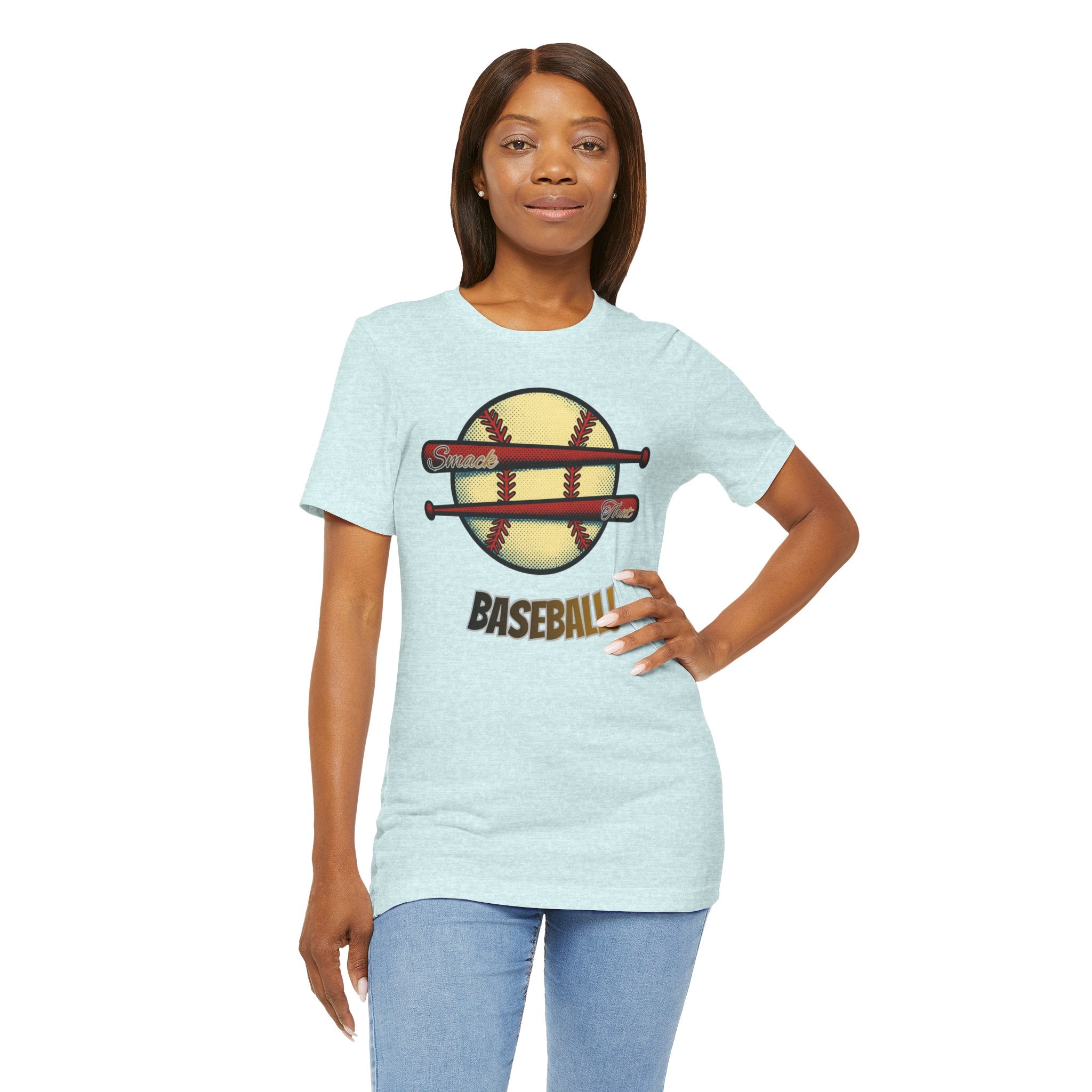 Smack That Baseball Retro Baseball Tee — Bats Graphic Shirt