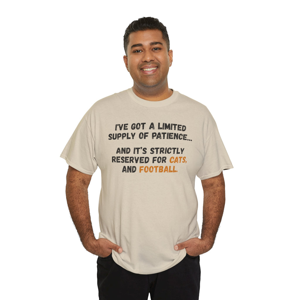 Patience Reserved For Cats and Football T-Shirt