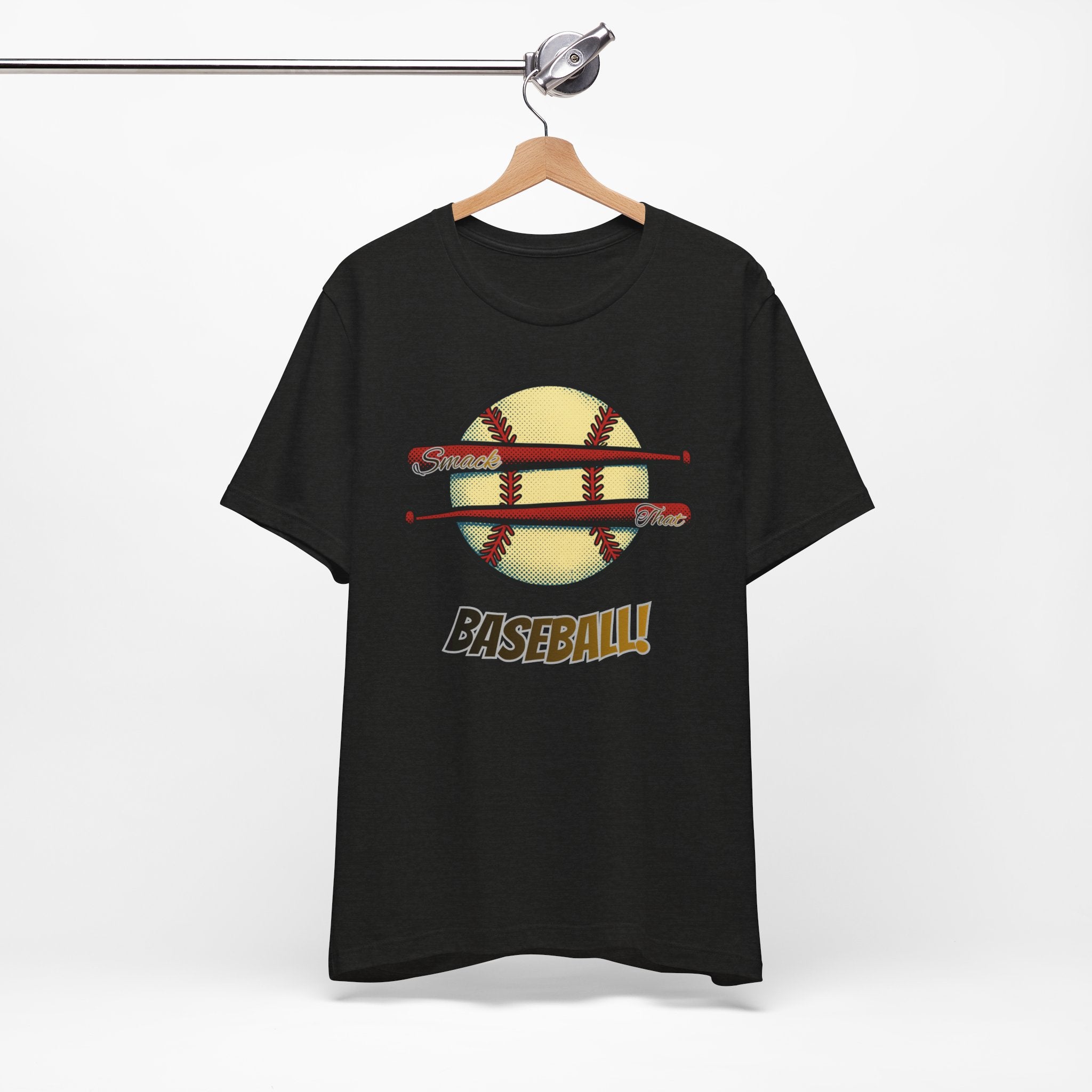Smack That Baseball Retro Baseball Tee — Bats Graphic Shirt