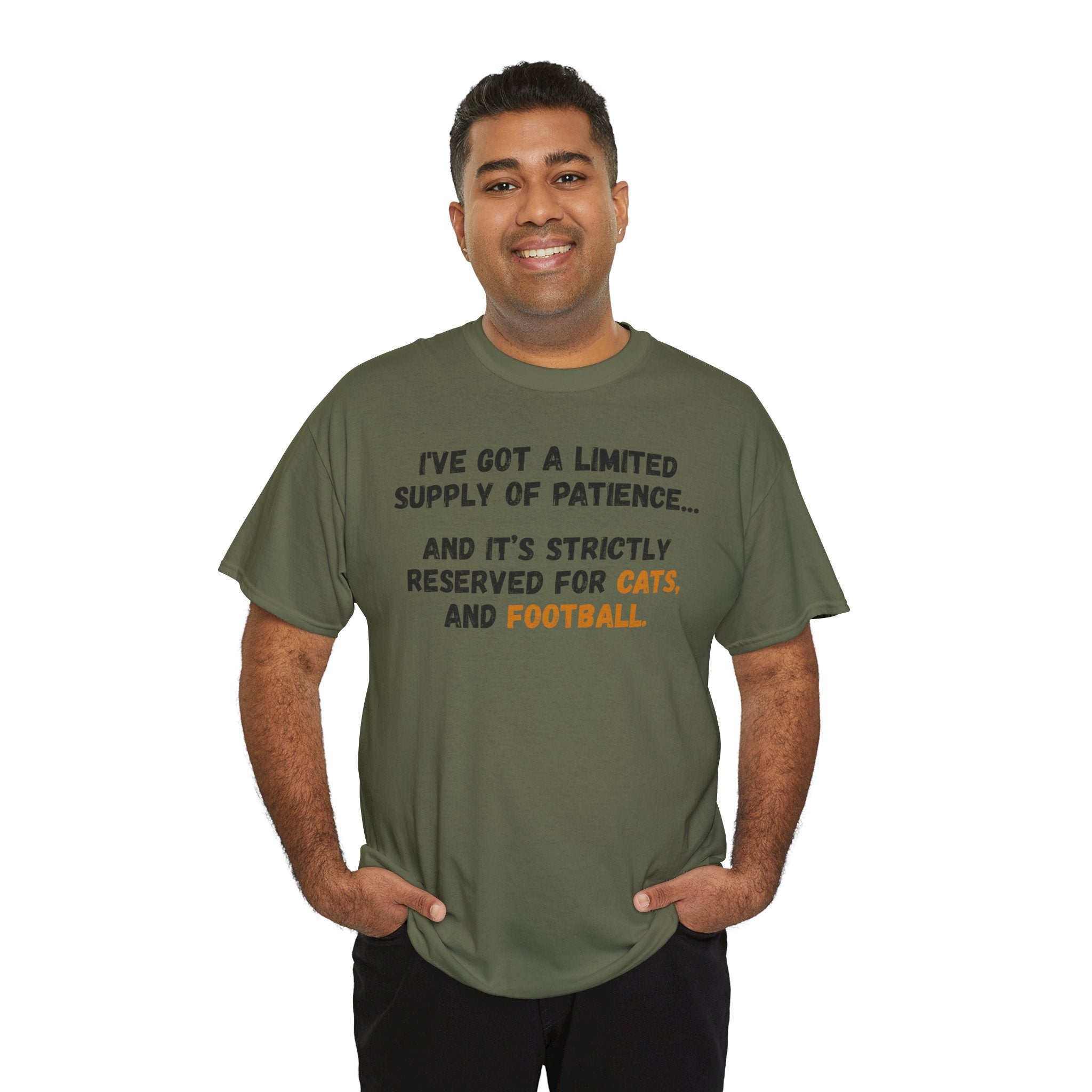 Patience Reserved For Cats and Football T-Shirt
