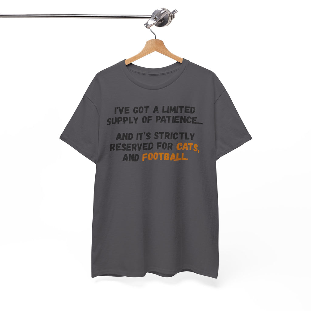 Patience Reserved For Cats and Football T-Shirt