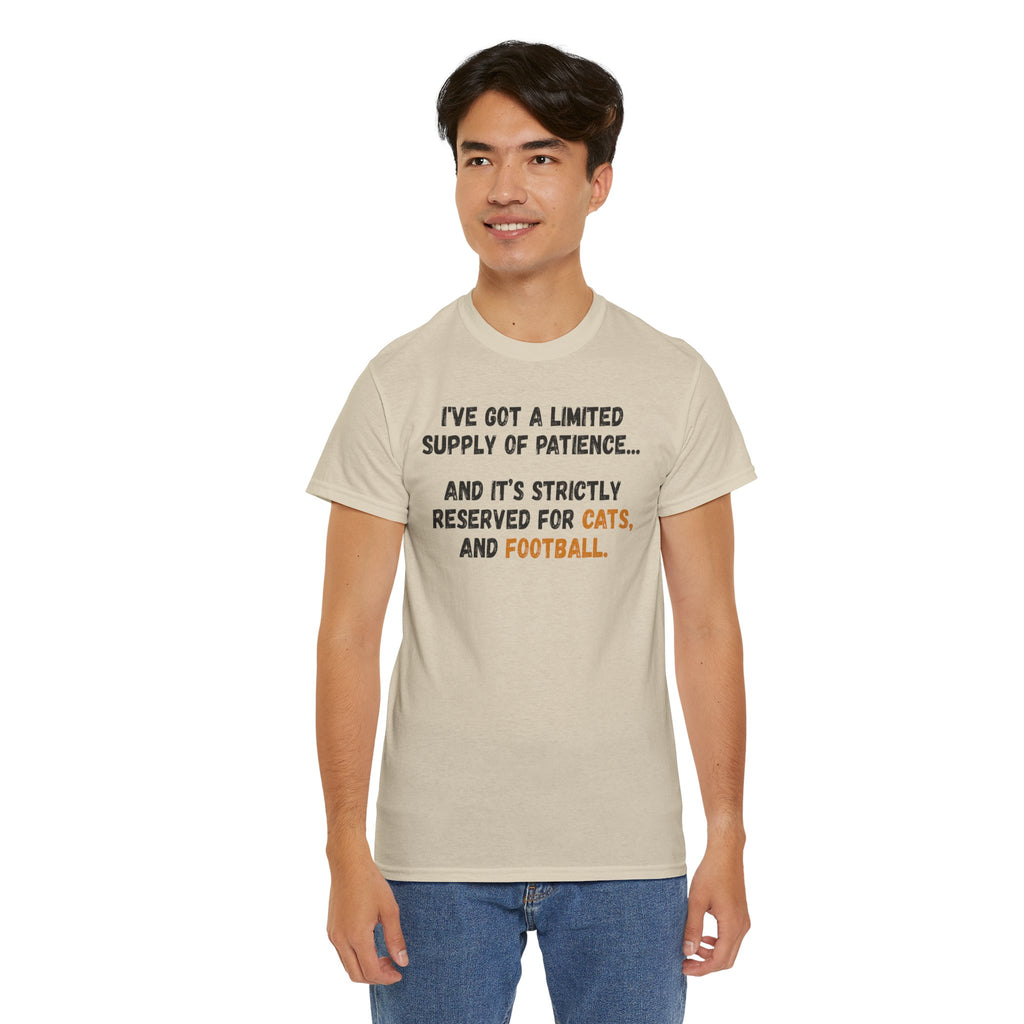 Patience Reserved For Cats and Football T-Shirt