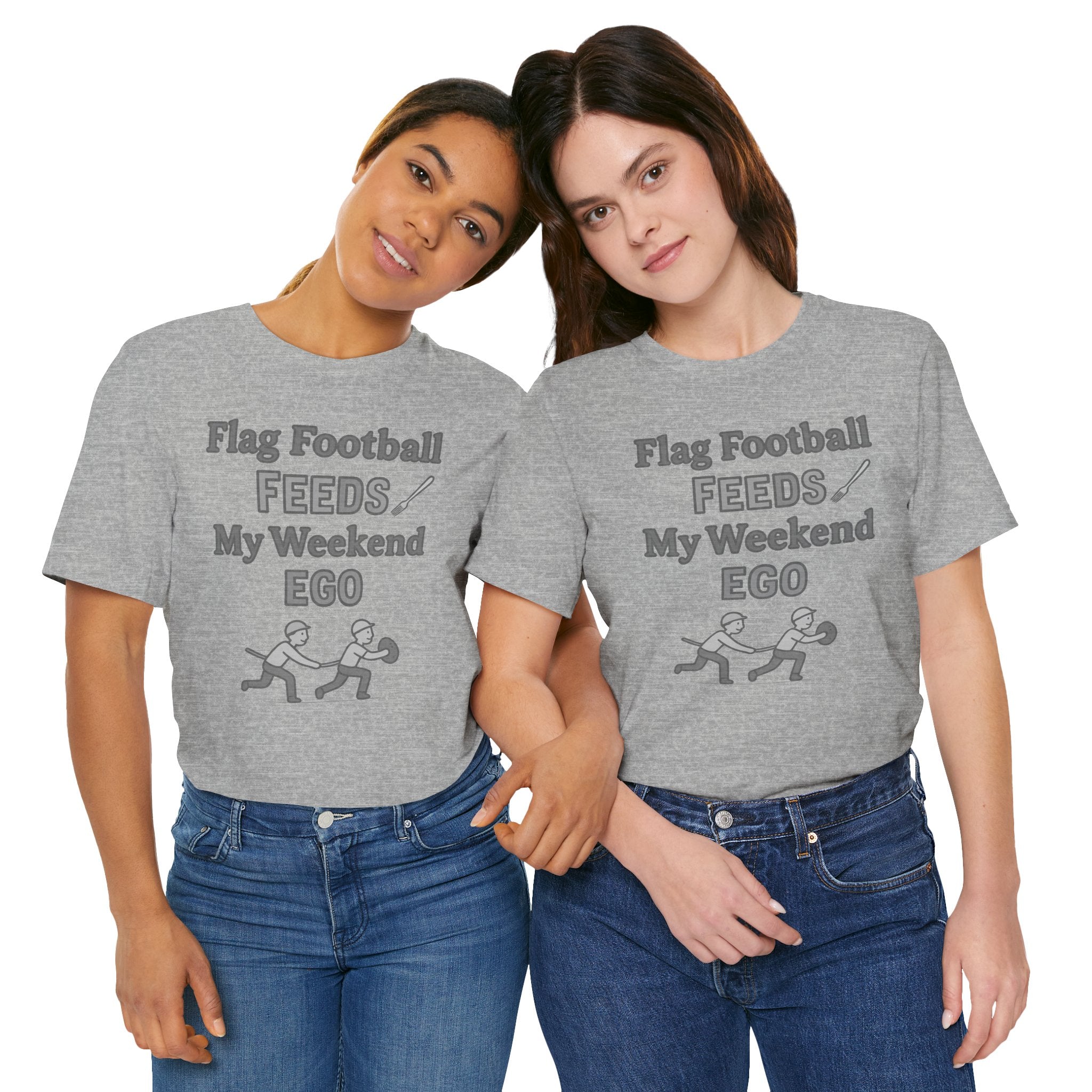 Flag Football Tee — "Flag Football Feeds My Weekend Ego" Casual Sports Shirt