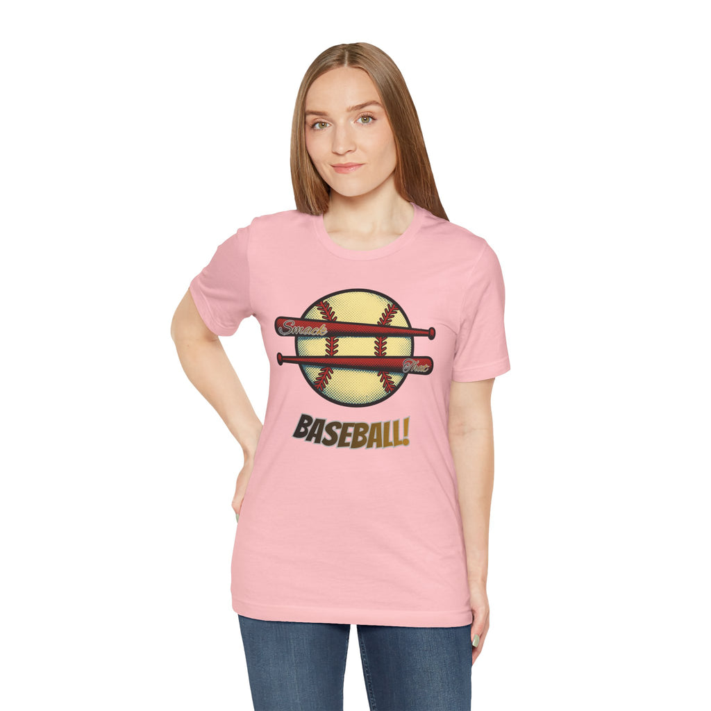 Smack That Baseball Retro Baseball Tee — Bats Graphic Shirt