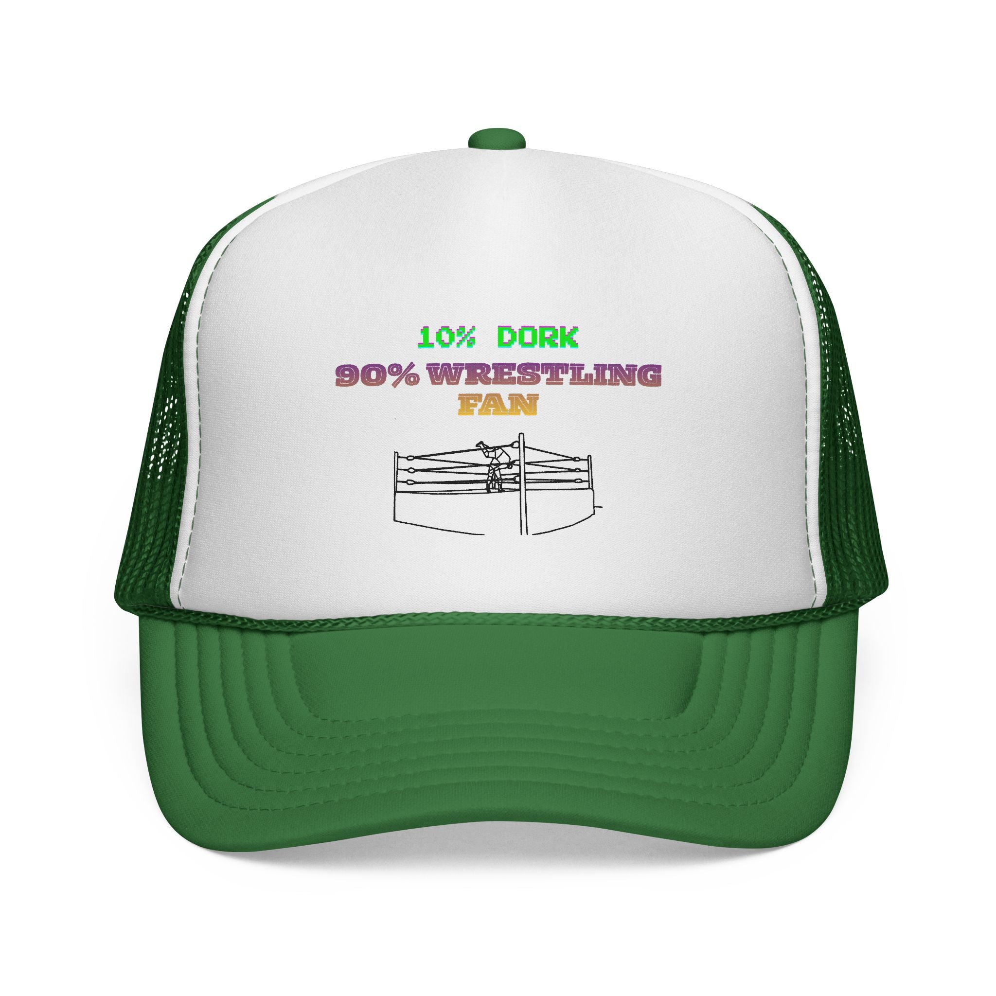 Wrestling Trucker Cap — “10% Dork 90% Wrestling Fan” Mesh Hat