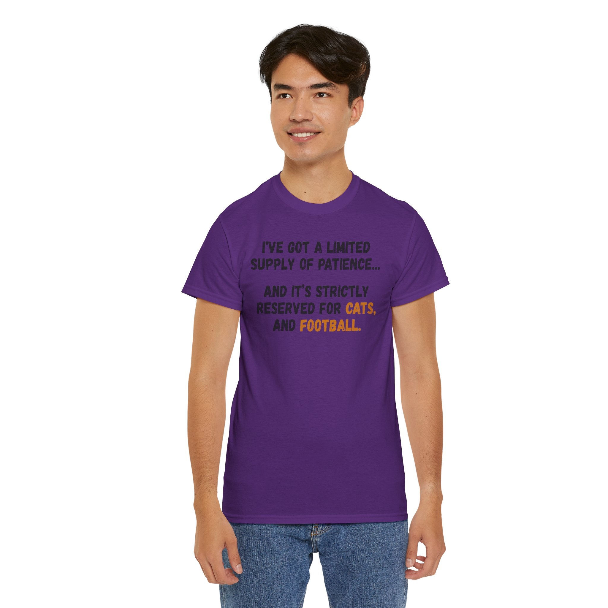 Patience Reserved For Cats and Football T-Shirt