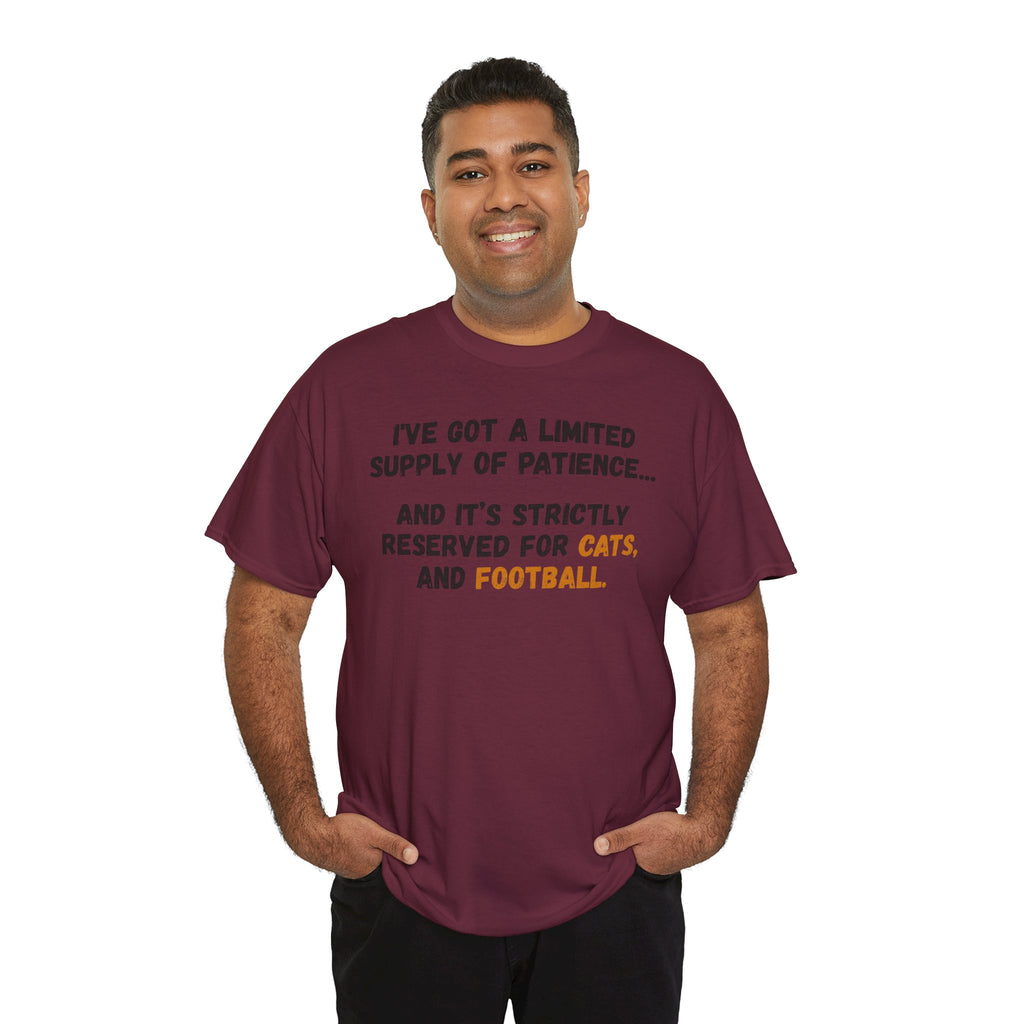Patience Reserved For Cats and Football T-Shirt