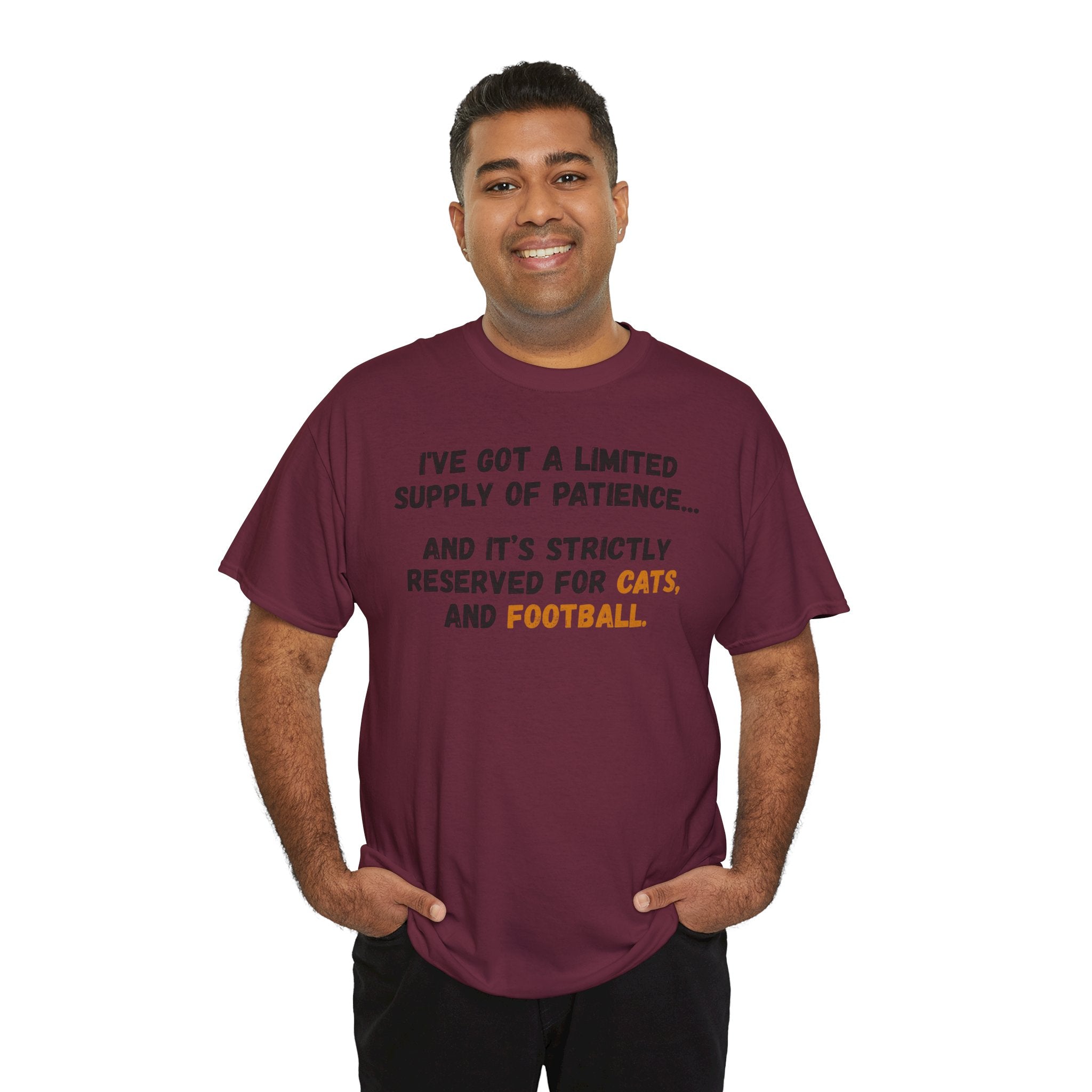 Patience Reserved For Cats and Football T-Shirt