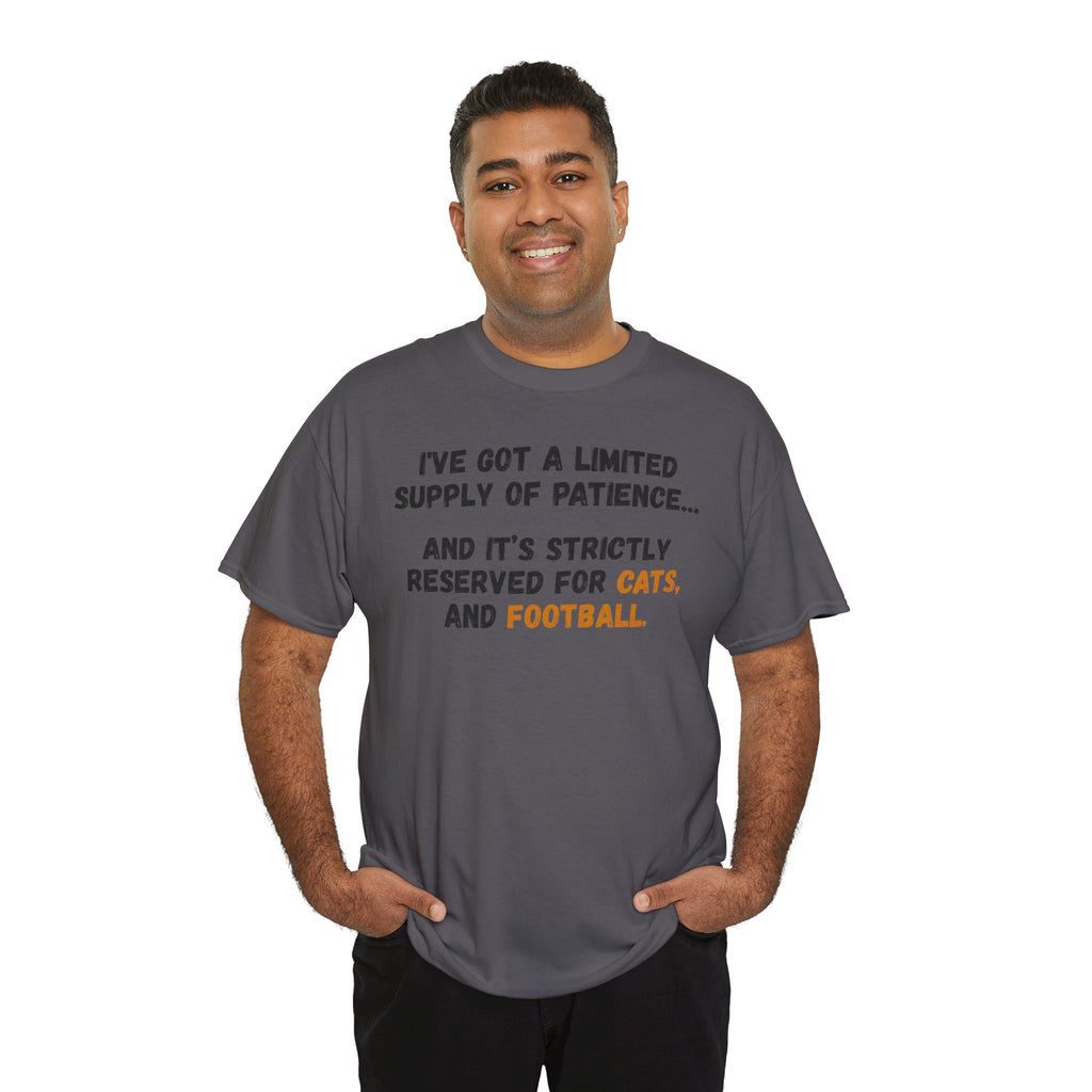 Patience Reserved For Cats and Football T-Shirt