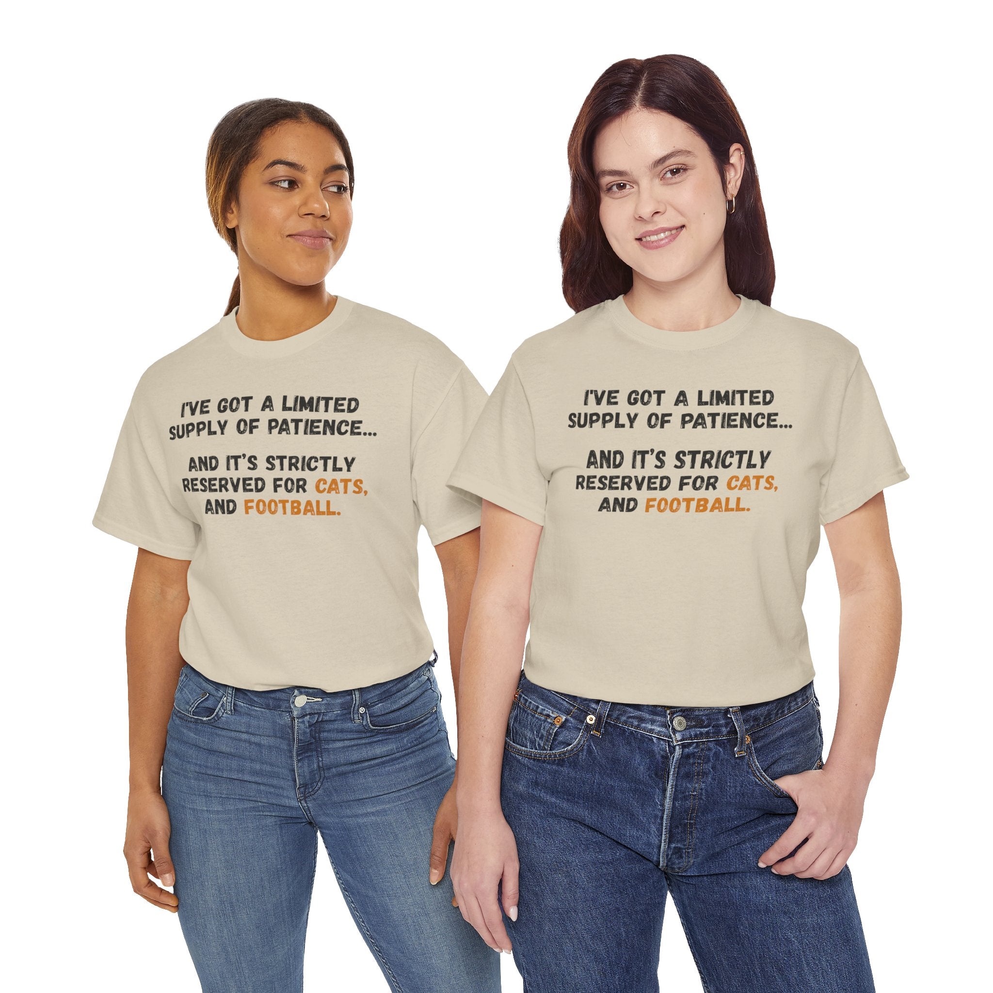 Patience Reserved For Cats and Football T-Shirt
