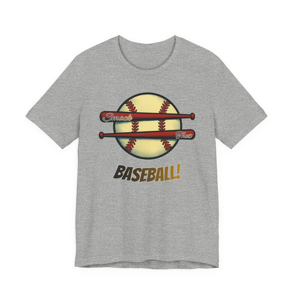 Smack That Baseball Retro Baseball Tee — Bats Graphic Shirt