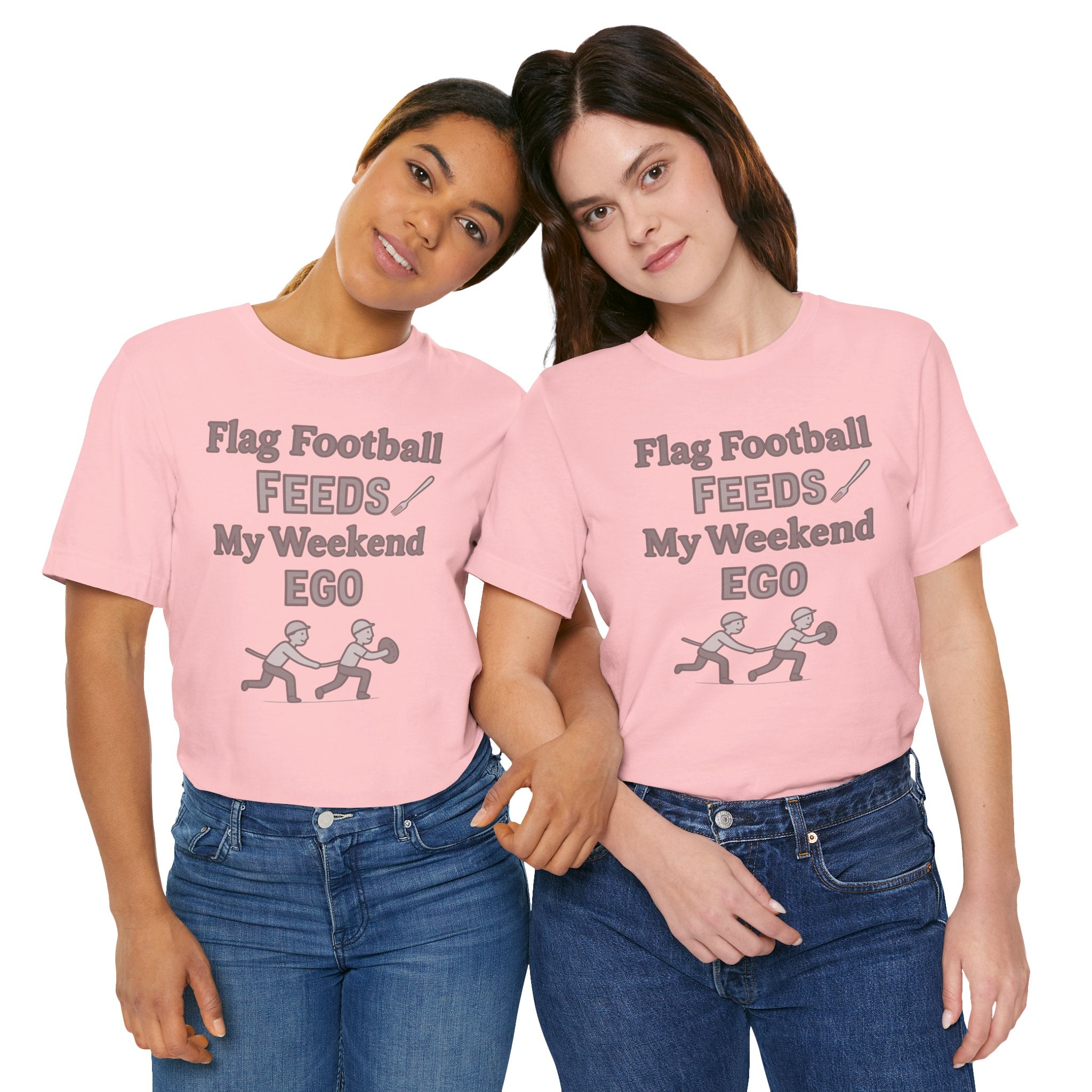 Flag Football Tee — "Flag Football Feeds My Weekend Ego" Casual Sports Shirt