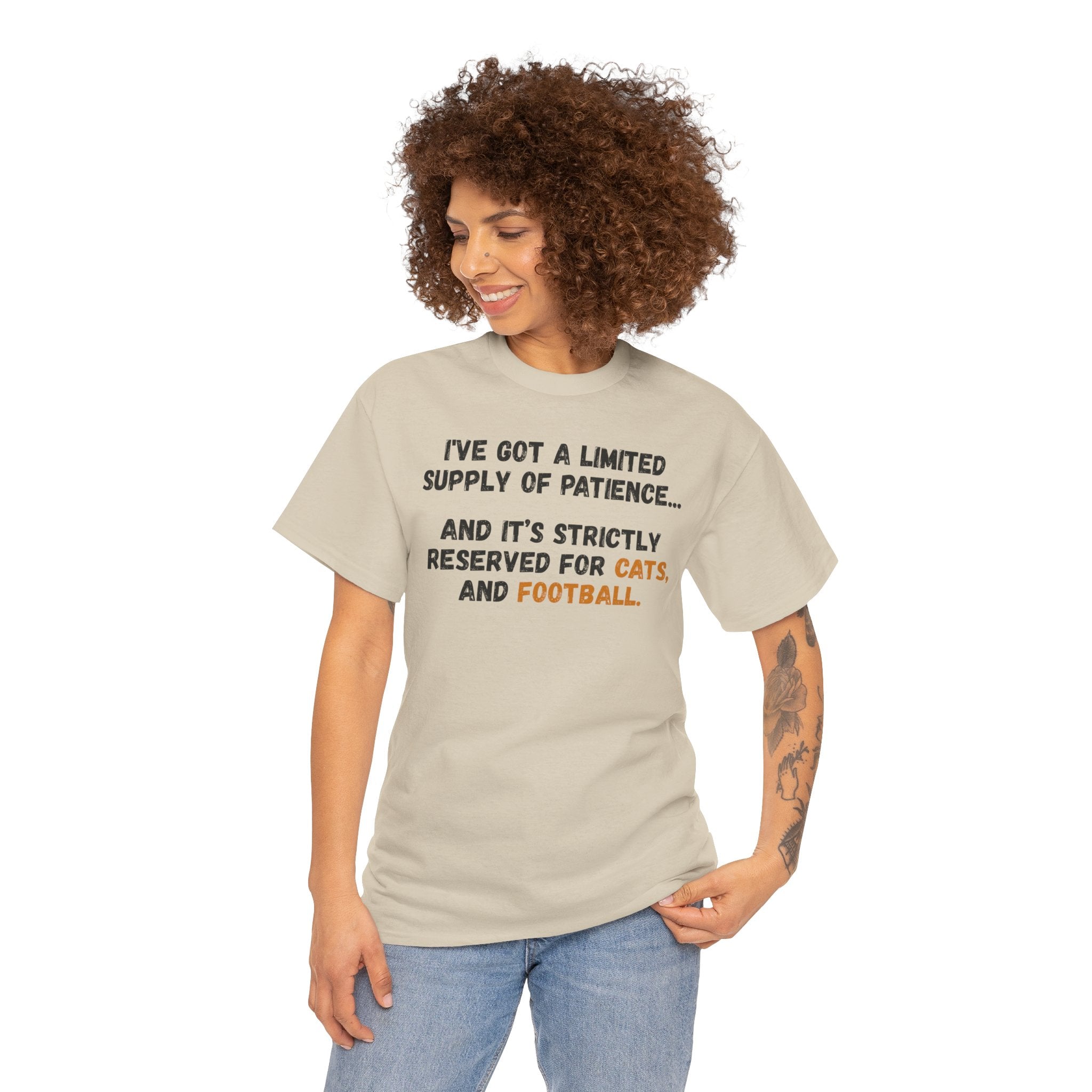 Patience Reserved For Cats and Football T-Shirt