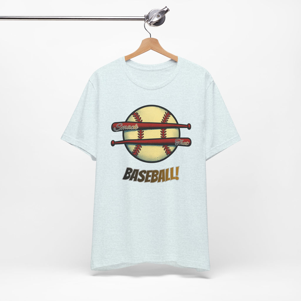 Smack That Baseball Retro Baseball Tee — Bats Graphic Shirt