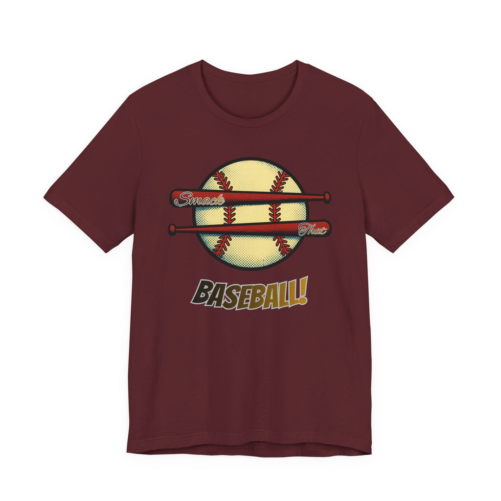 Smack That Baseball Retro Baseball Tee — Bats Graphic Shirt