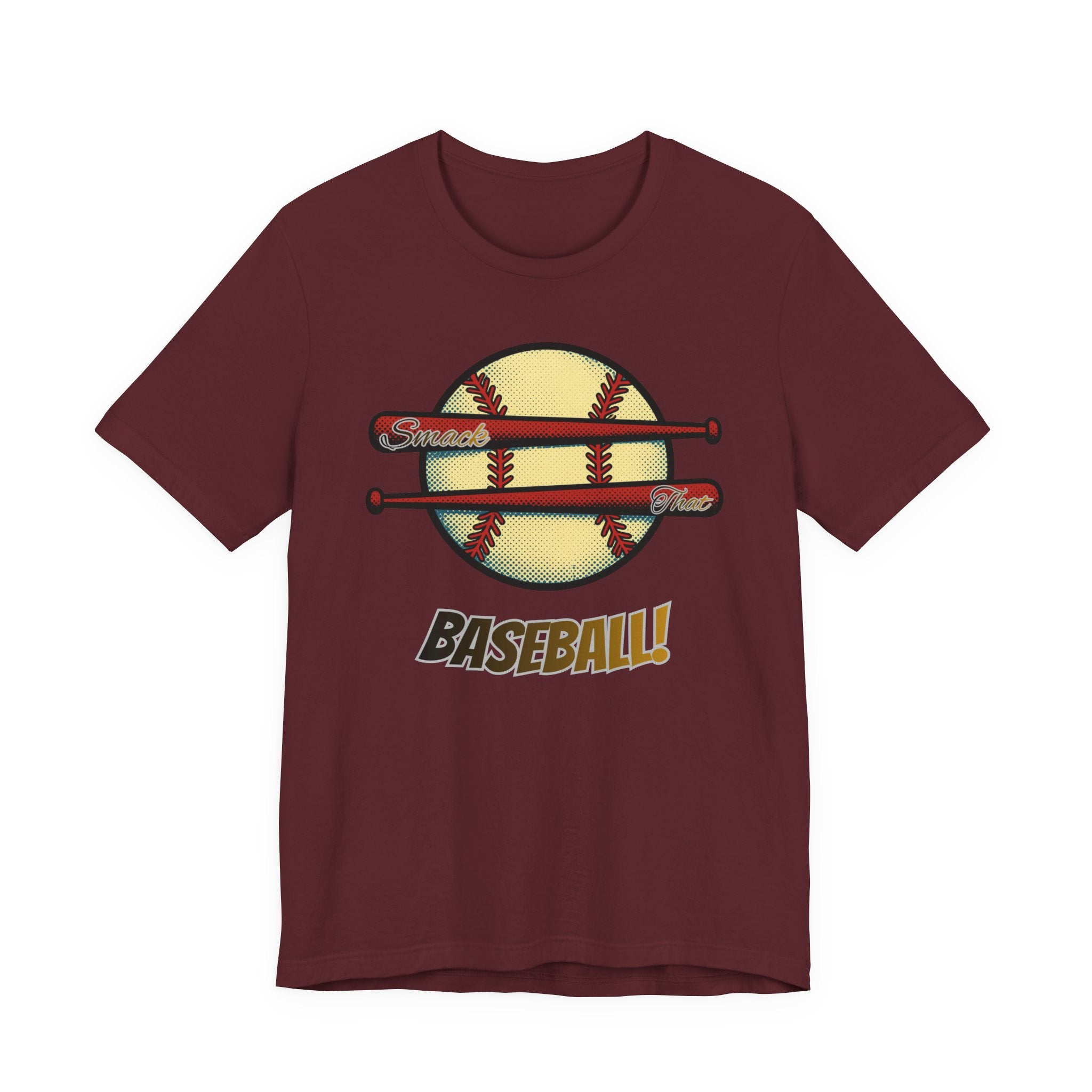 Smack That Baseball Retro Baseball Tee — Bats Graphic Shirt