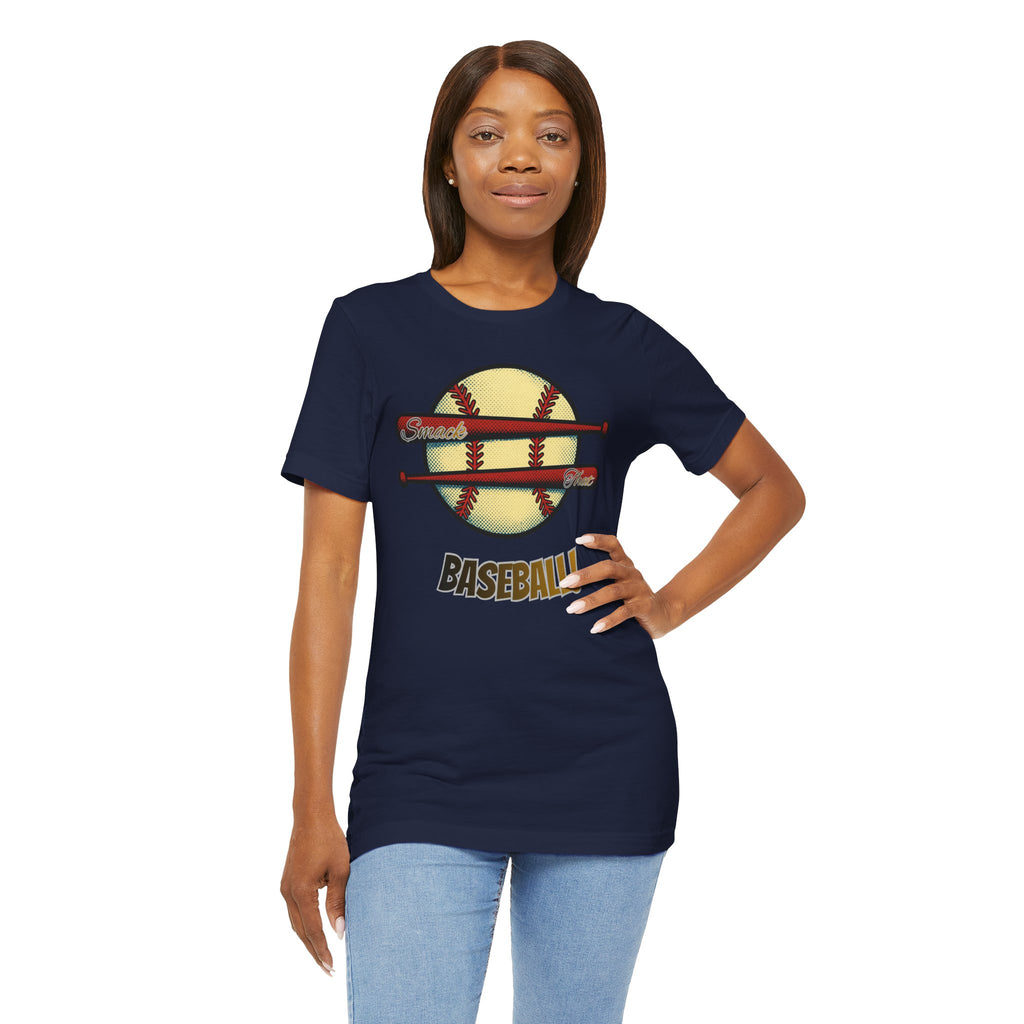 Smack That Baseball Retro Baseball Tee — Bats Graphic Shirt