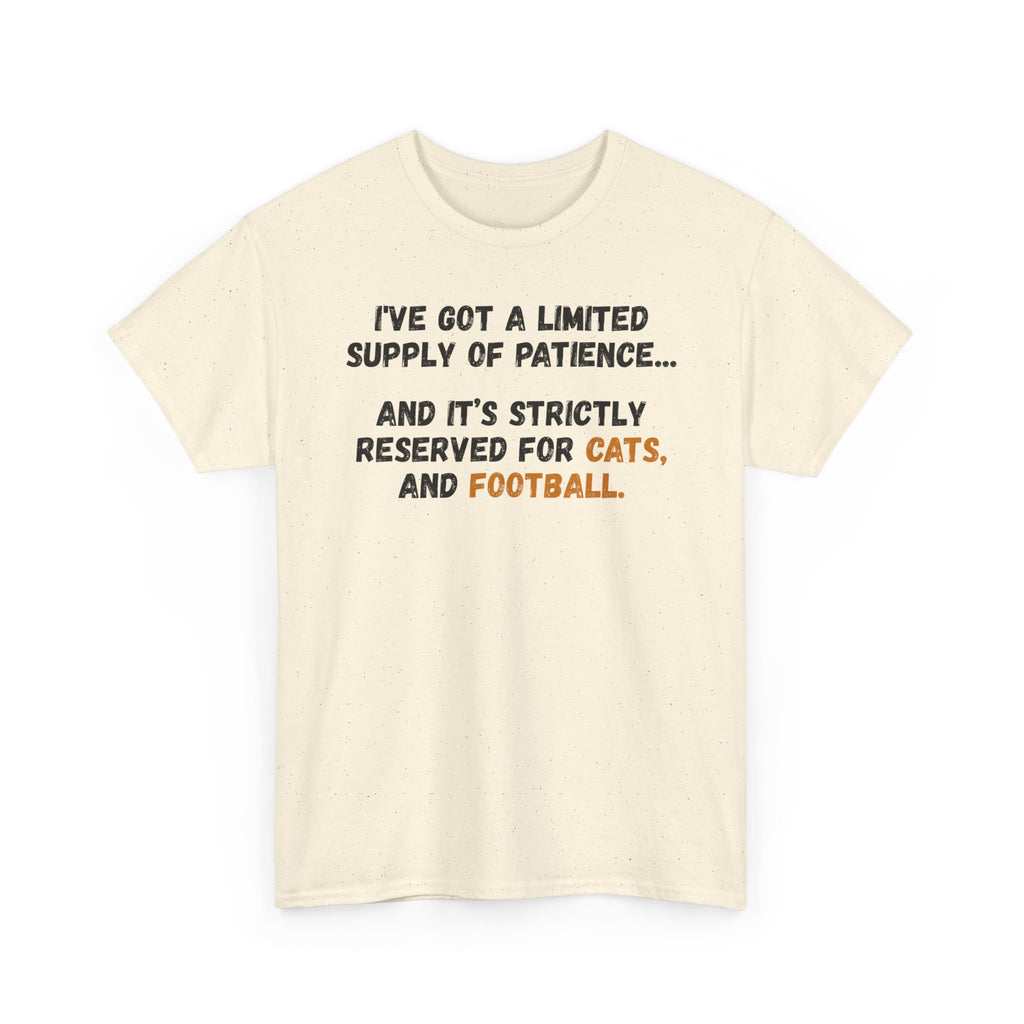 Patience Reserved For Cats and Football T-Shirt