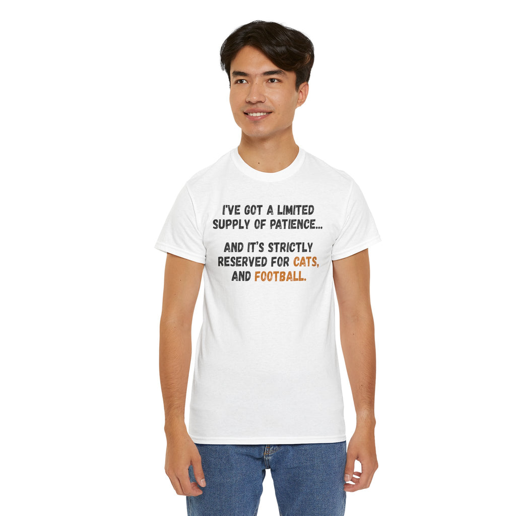 Patience Reserved For Cats and Football T-Shirt