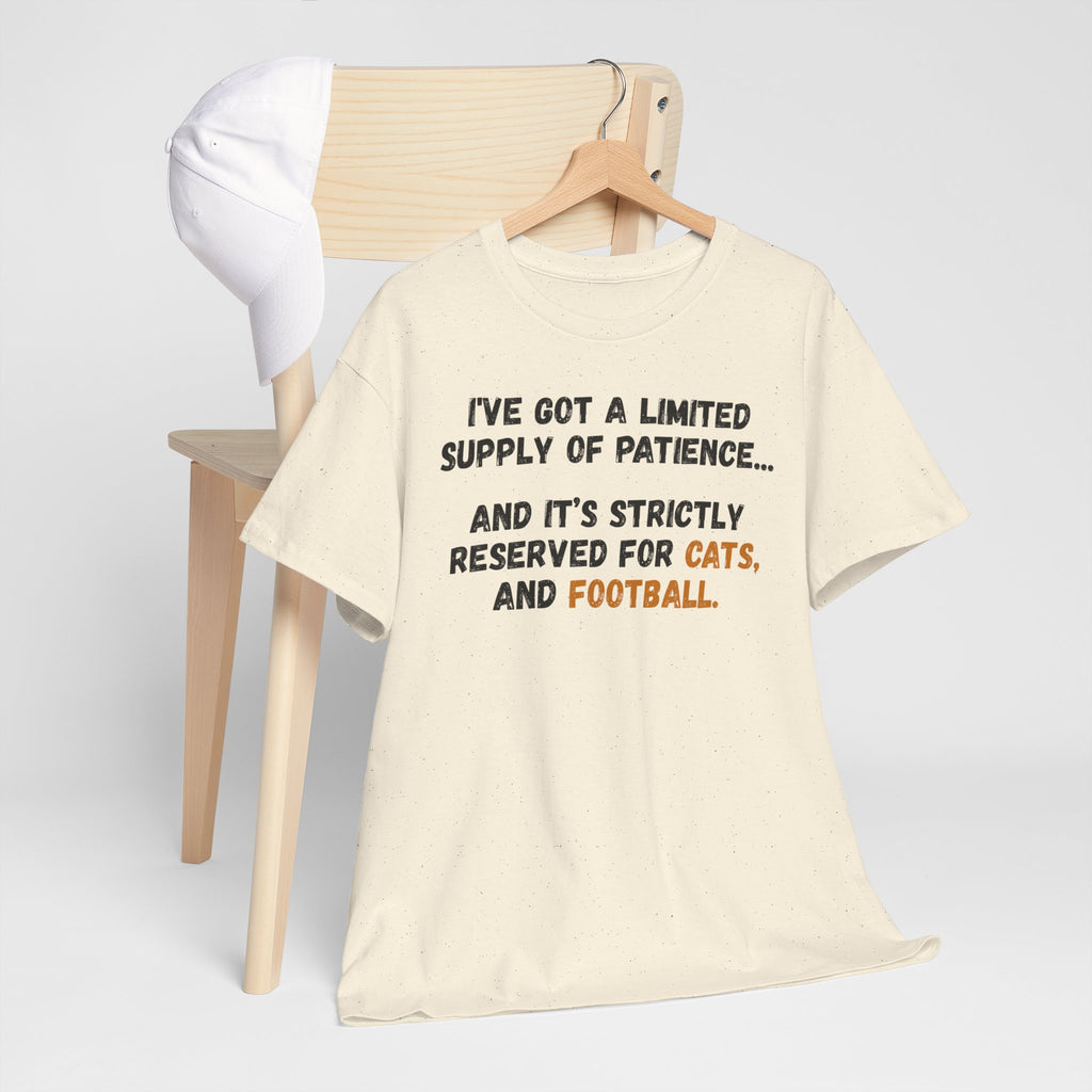 Patience Reserved For Cats and Football T-Shirt