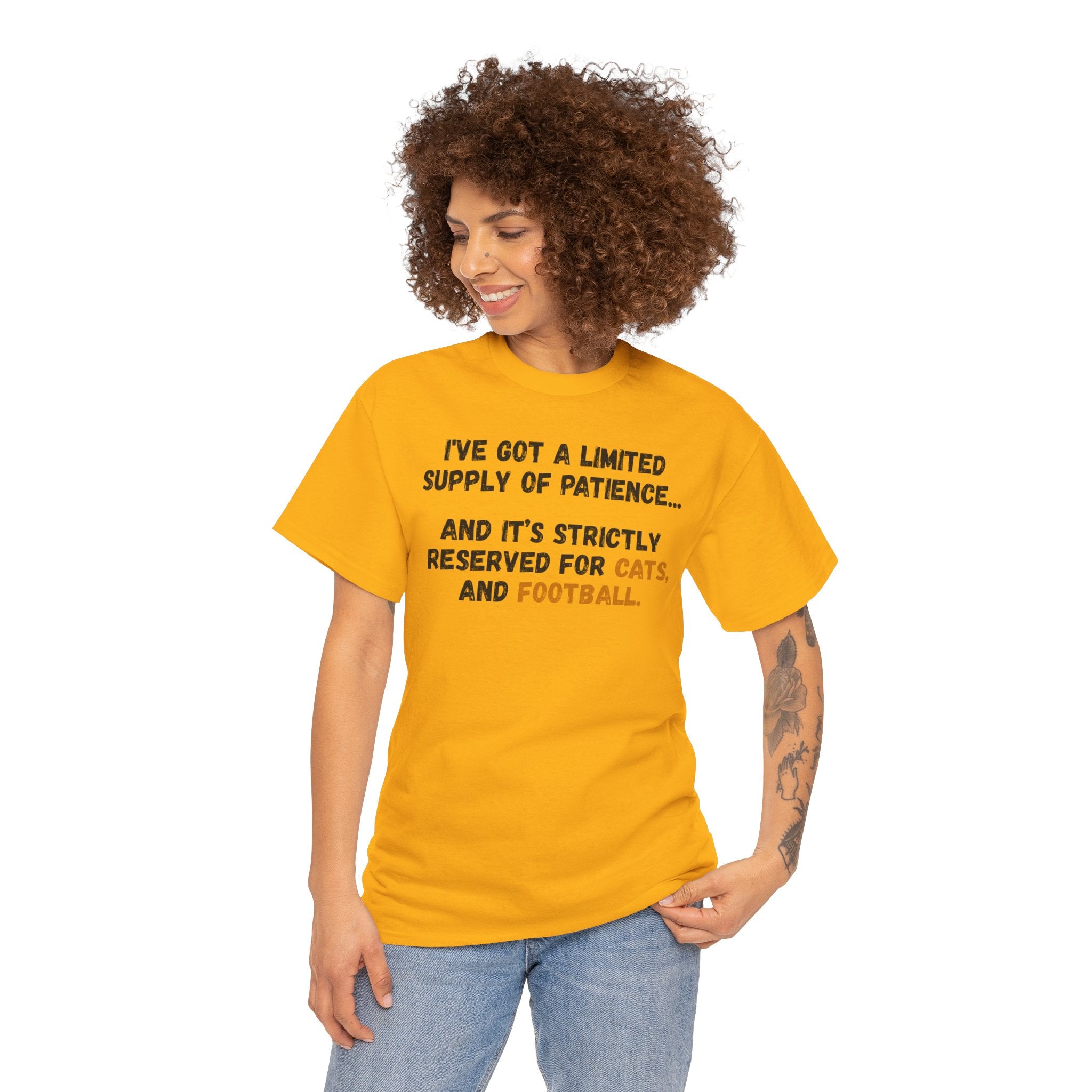 Patience Reserved For Cats and Football T-Shirt
