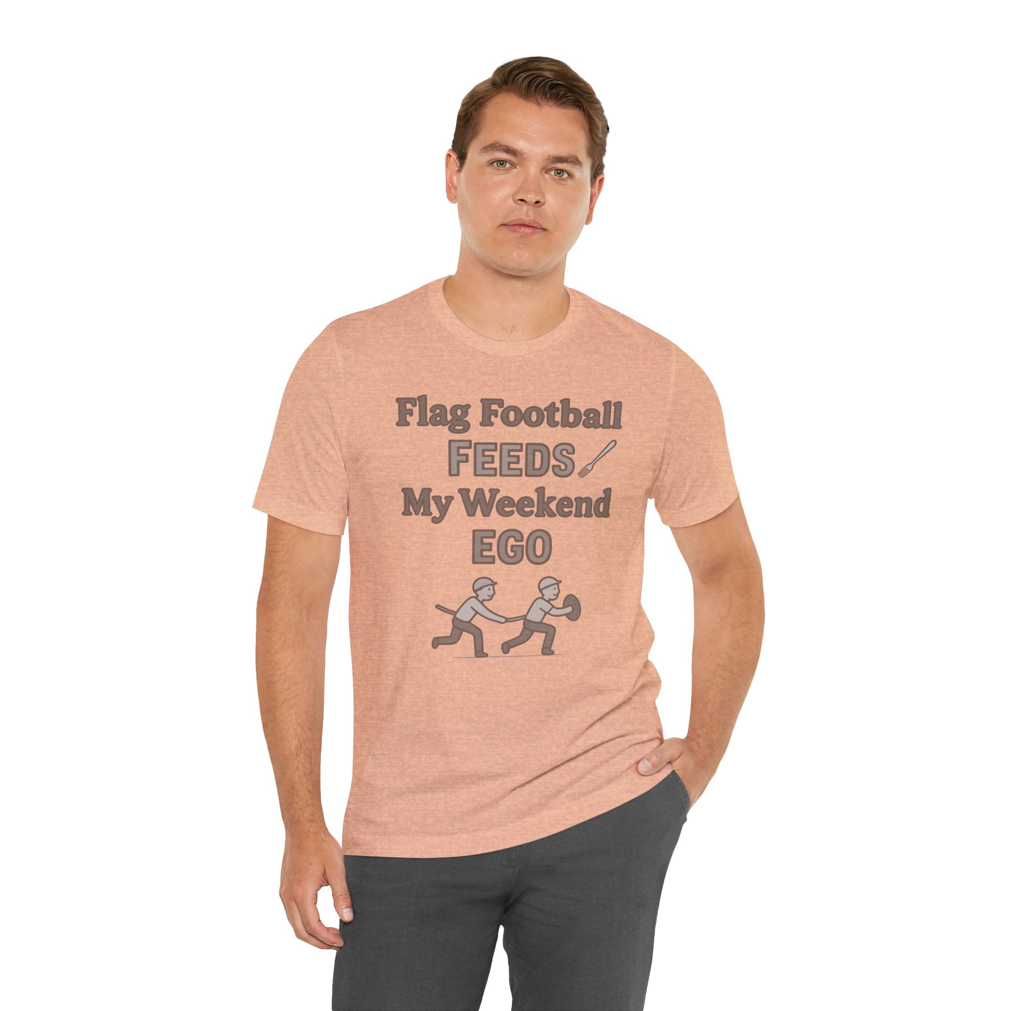 Flag Football Tee — "Flag Football Feeds My Weekend Ego" Casual Sports Shirt