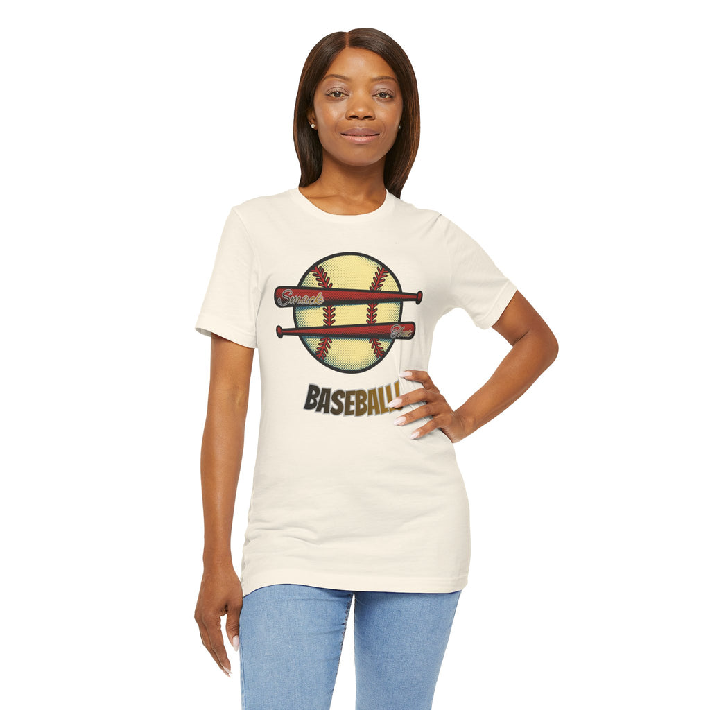 Smack That Baseball Retro Baseball Tee — Bats Graphic Shirt