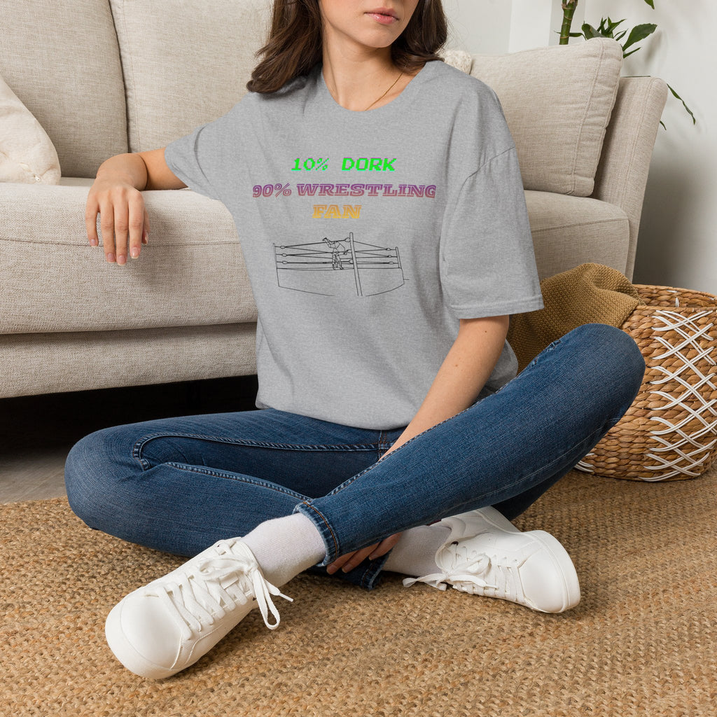 Wrestling Fan T-Shirt — "10% Dork 90% Wrestling Fan" Retro Ring Design
