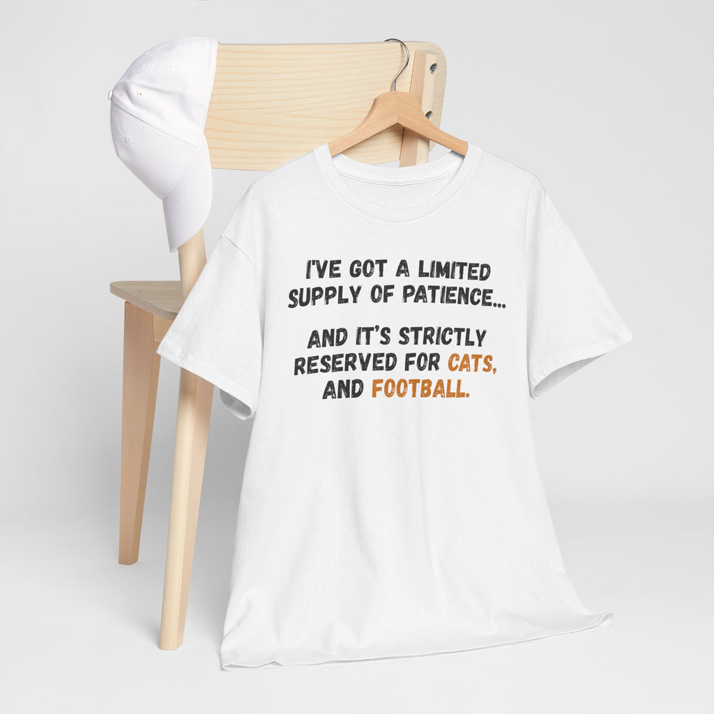 Patience Reserved For Cats and Football T-Shirt