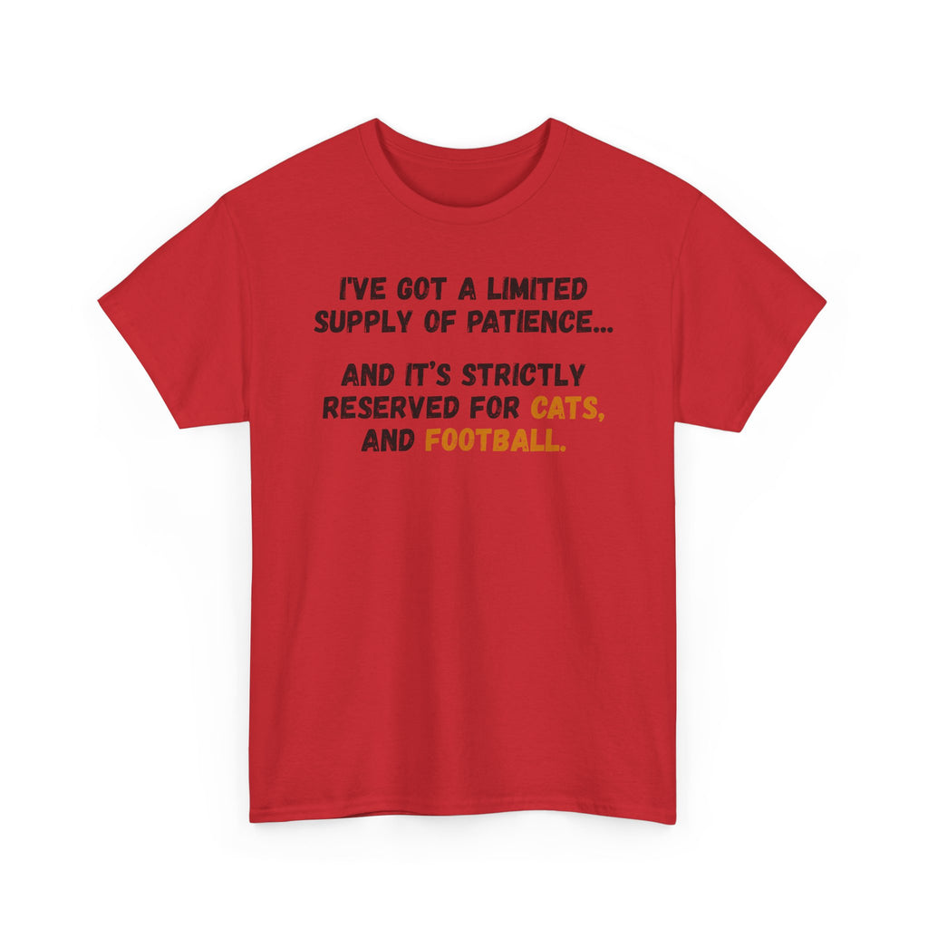 Patience Reserved For Cats and Football T-Shirt
