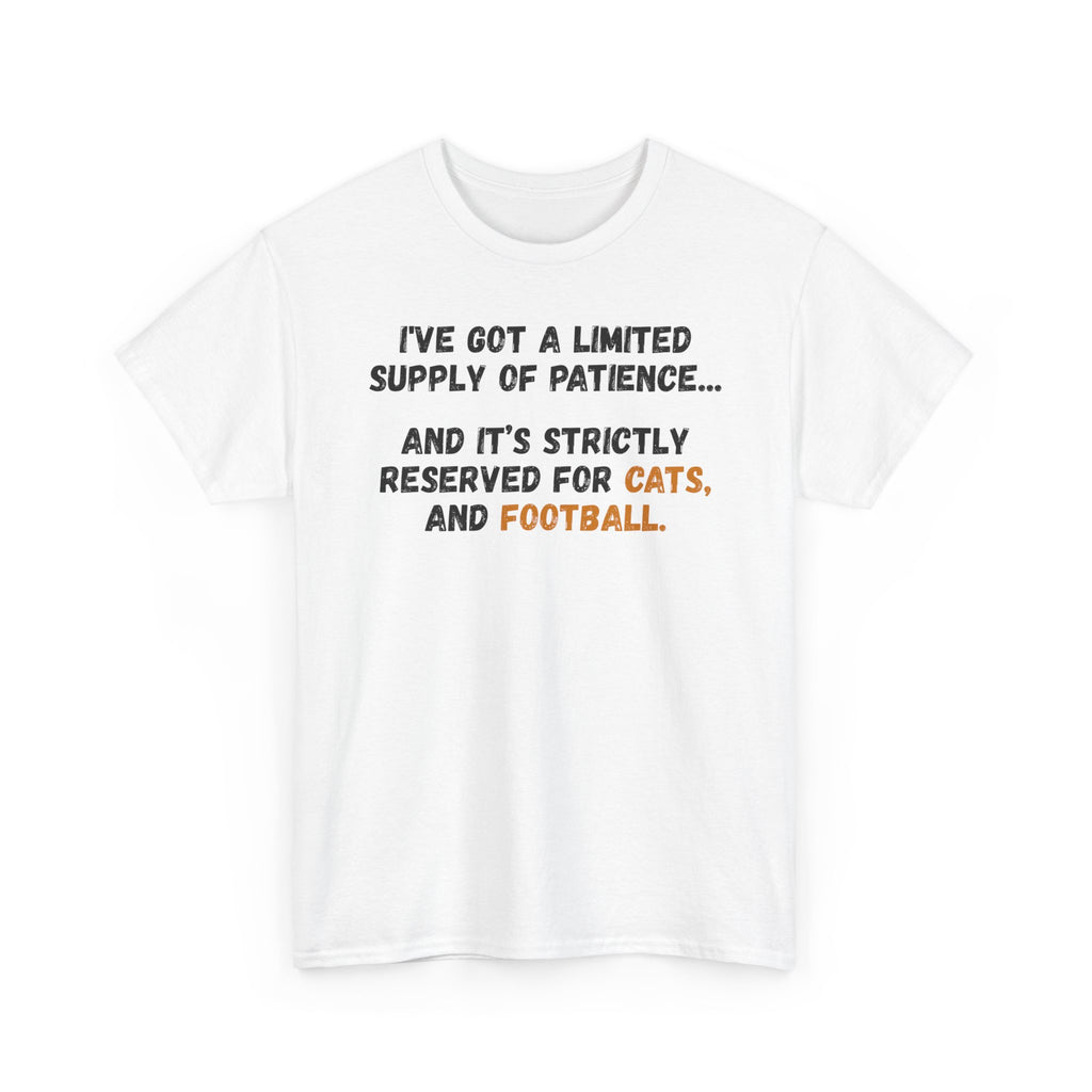 Patience Reserved For Cats and Football T-Shirt