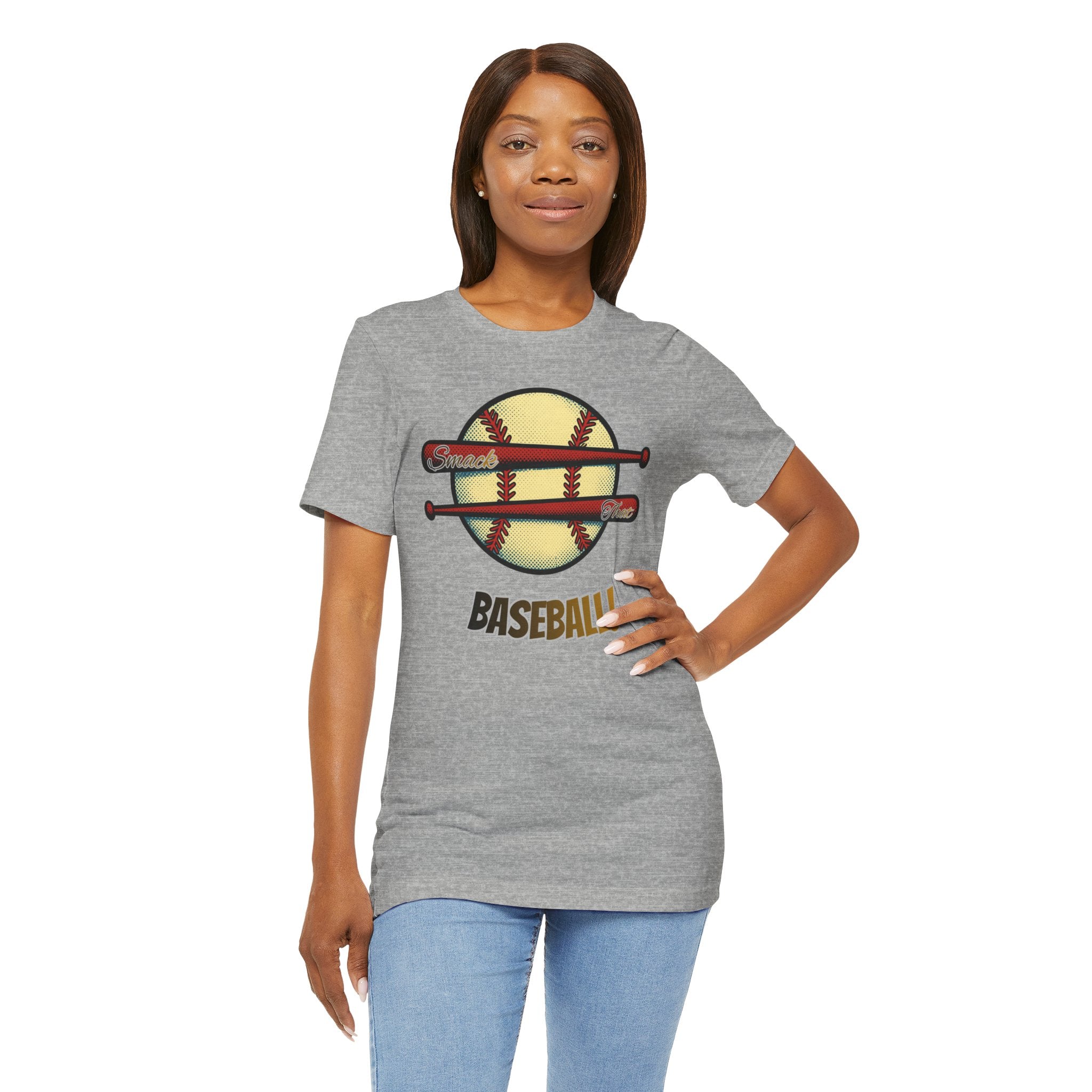 Smack That Baseball Retro Baseball Tee — Bats Graphic Shirt