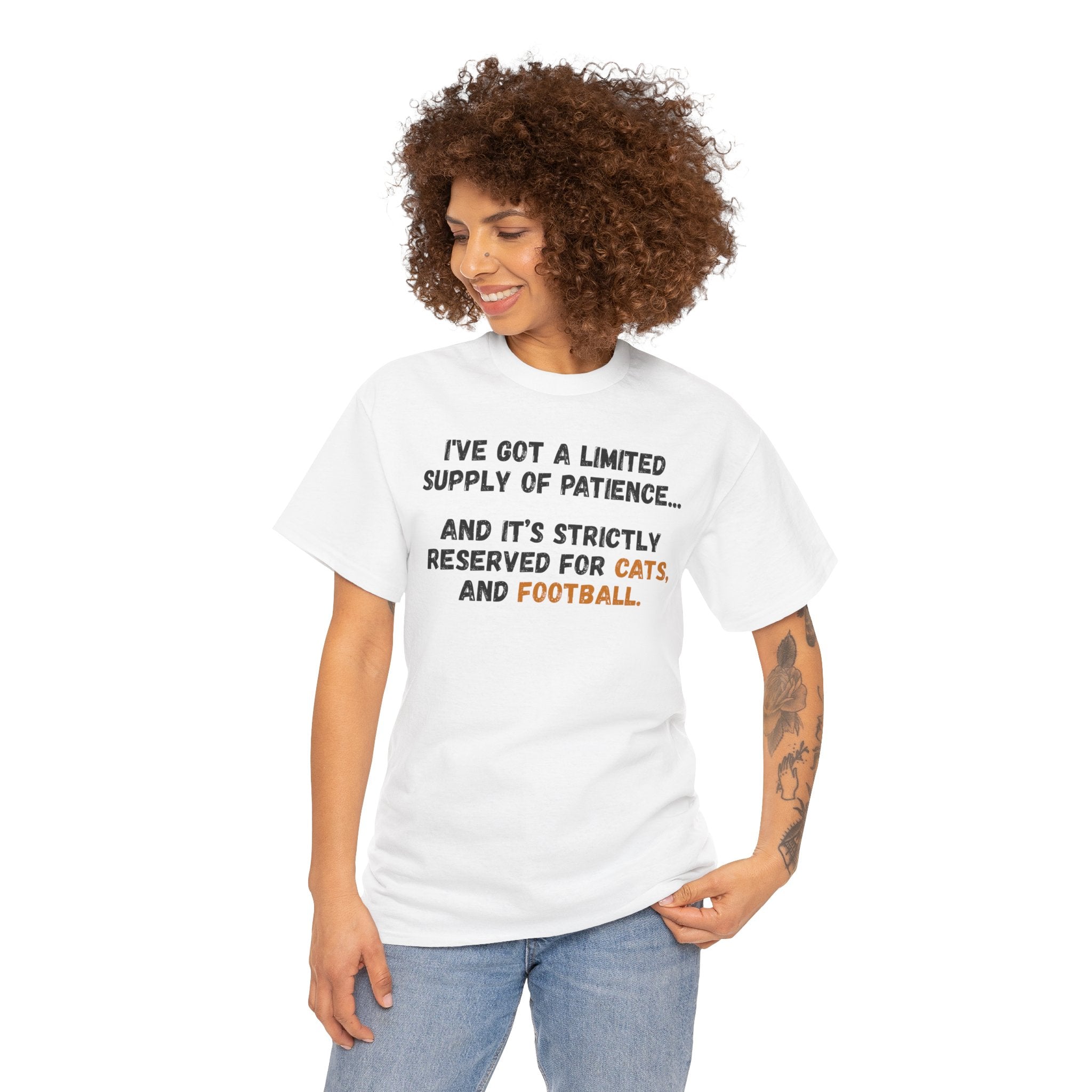 Patience Reserved For Cats and Football T-Shirt