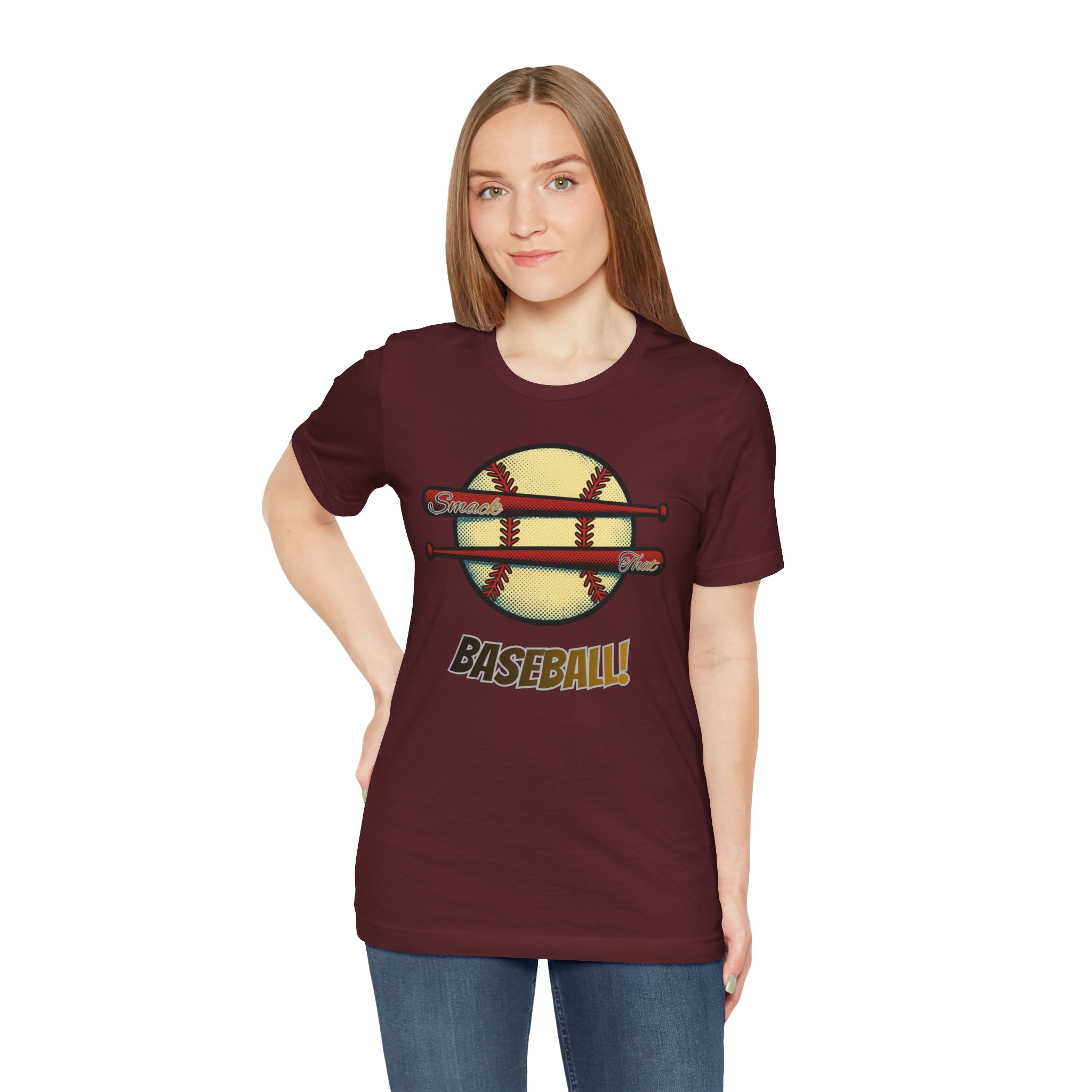 Smack That Baseball Retro Baseball Tee — Bats Graphic Shirt