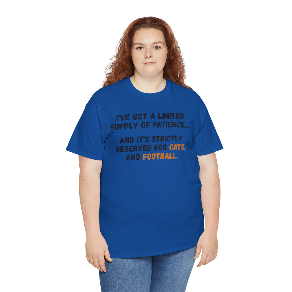 Patience Reserved For Cats and Football T-Shirt