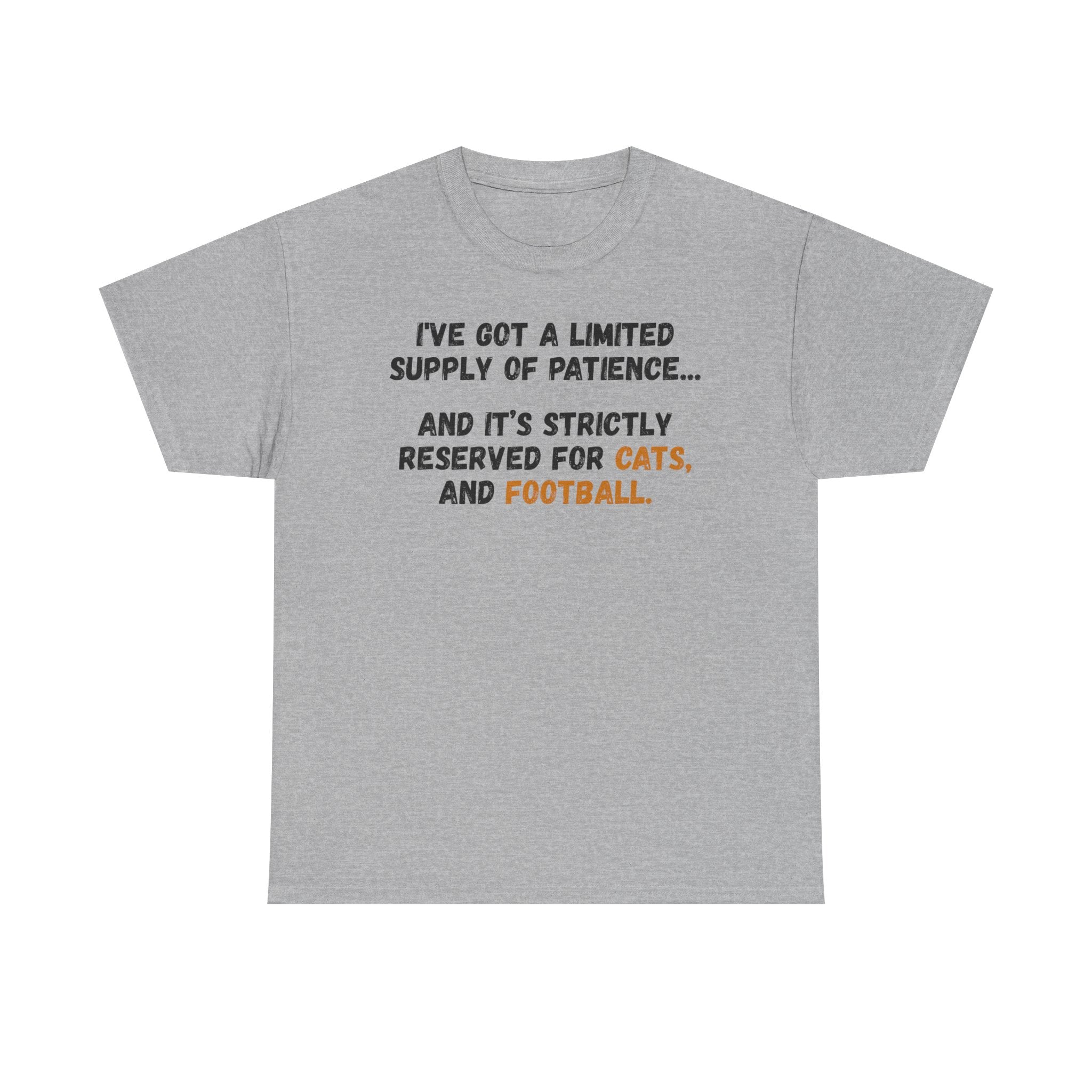Patience Reserved For Cats and Football T-Shirt